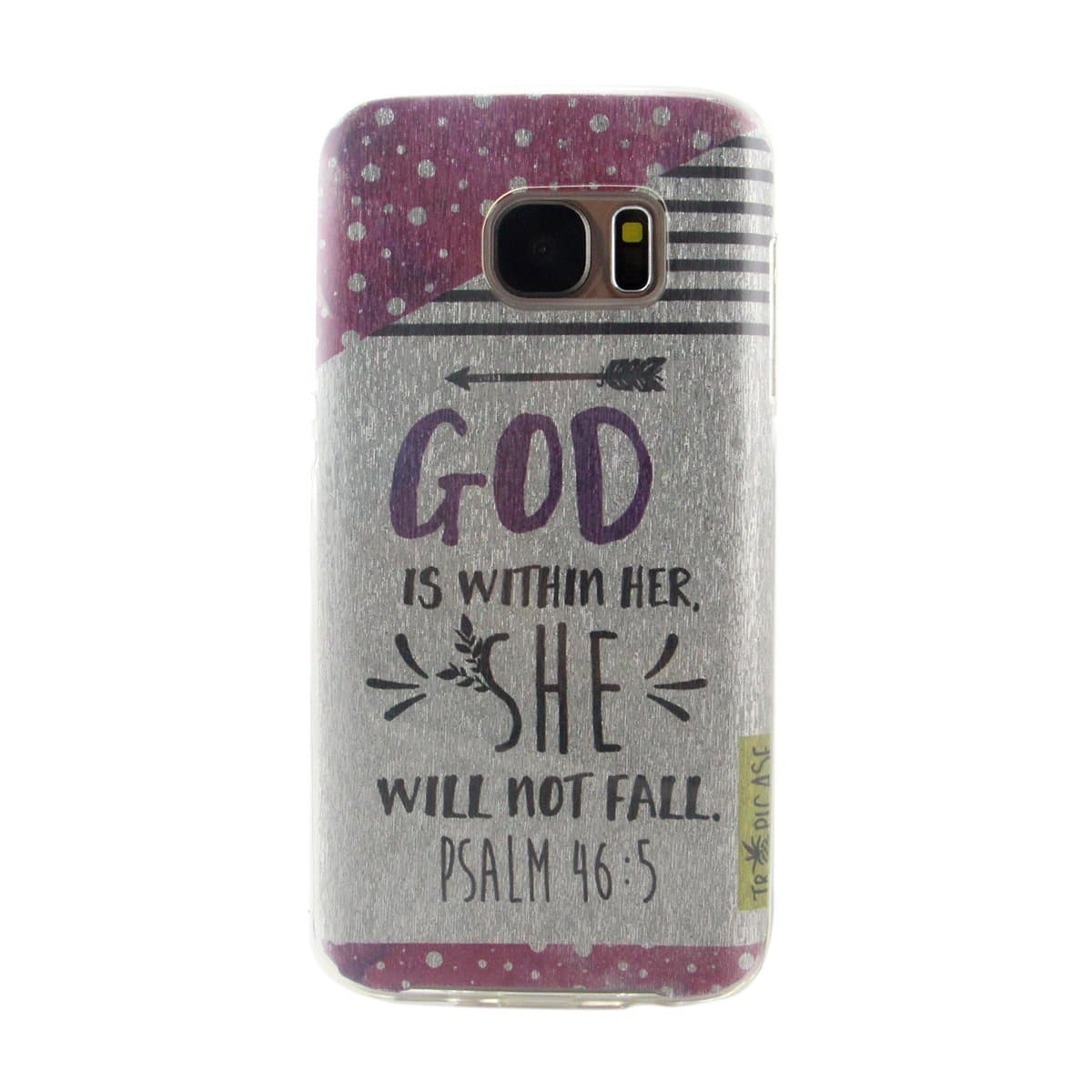 Galaxy S7 Case, S7 Cover God Is WIthin Her She Will Not Fall Psalm 46 5 Bible Verse Quote Christian Perfect Gift For Teen Girls Fits Galaxy S7