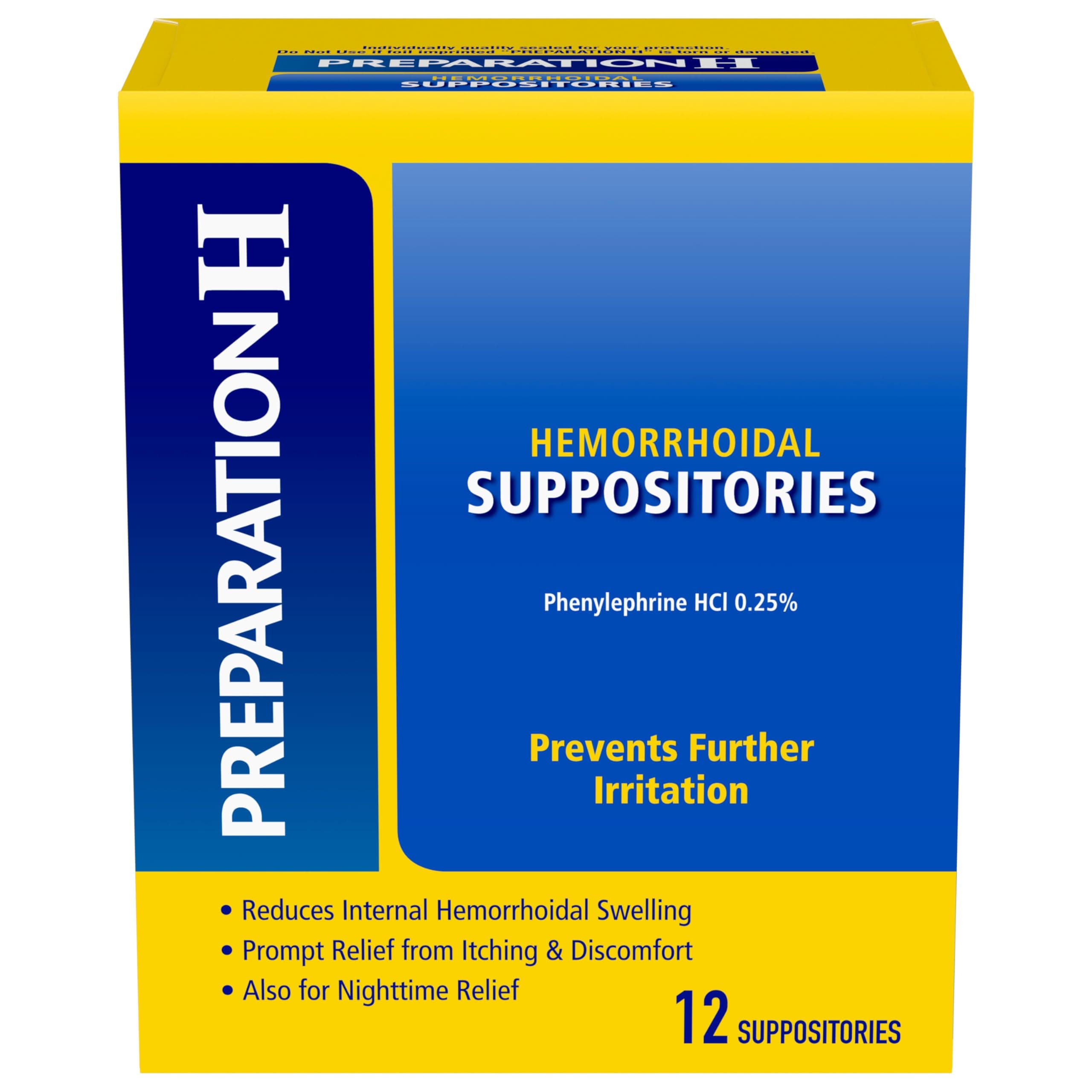 Pfizer Prep H Suppositories- 12 Count