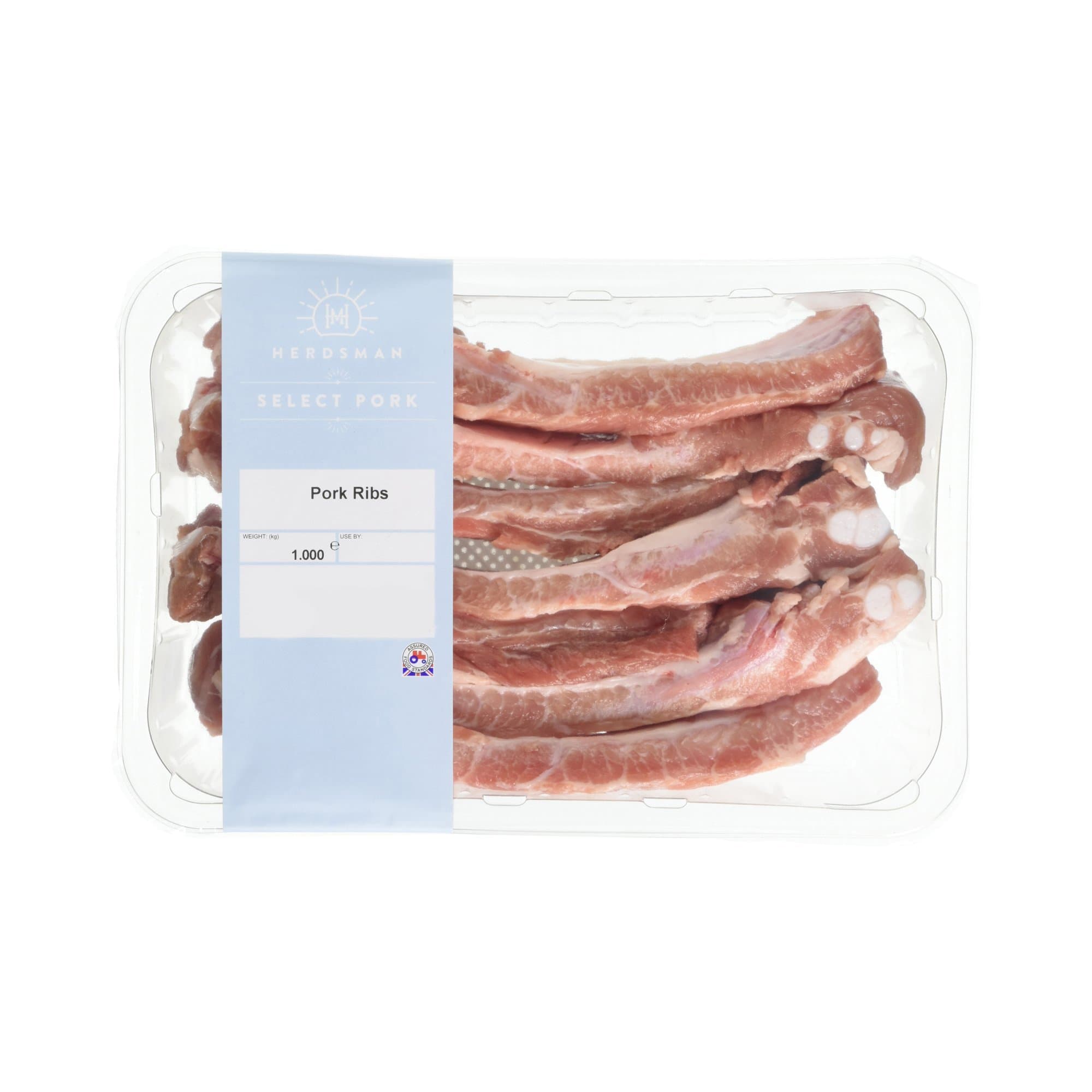 Herdsman British Pork Ribs, 1 kg