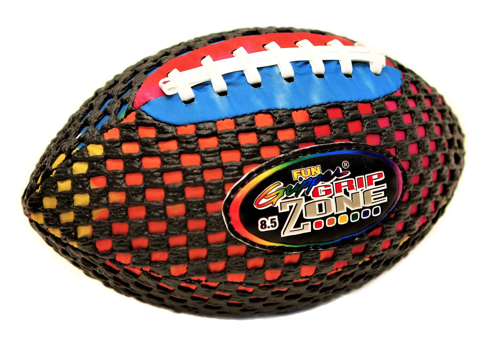 Grip Zone 8.5 Tie-Dye (Pee Wee Footballs) Size 6-9 with All Grip mesh Kids Footballs By: Saturnian I P.E. Supplier