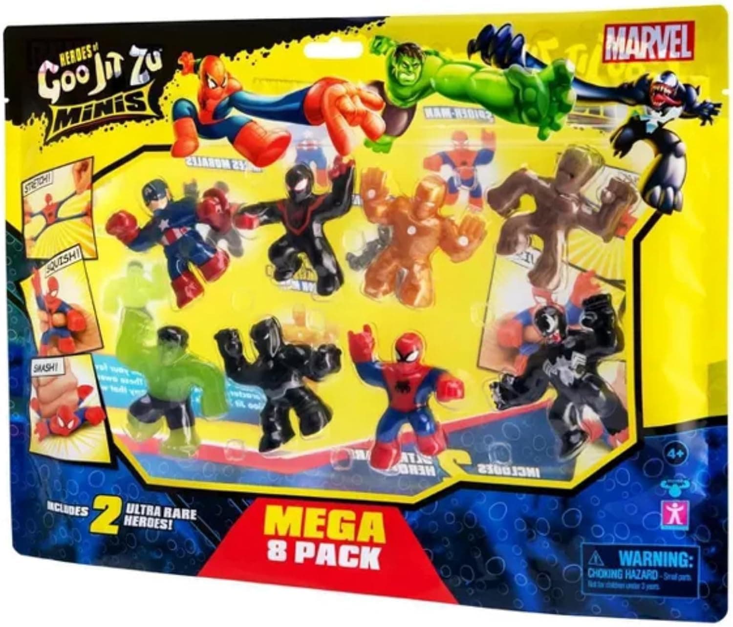 GOO JIT ZU Marvel Minis S4 8 Pack,Black