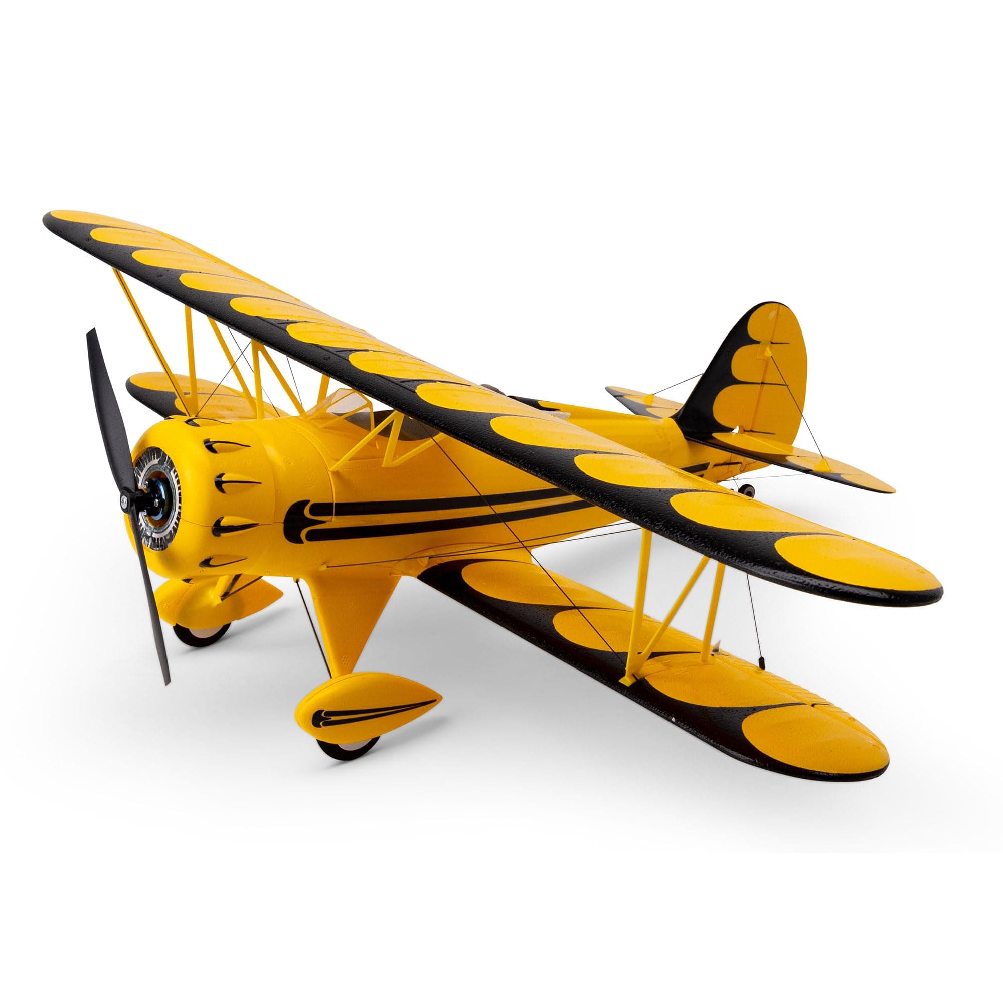 E-flite RC Airplane UMX WACO Yellow BNF Basic Transmitter Battery and Charger Not Included with AS3X & Safe EFLU53550Y
