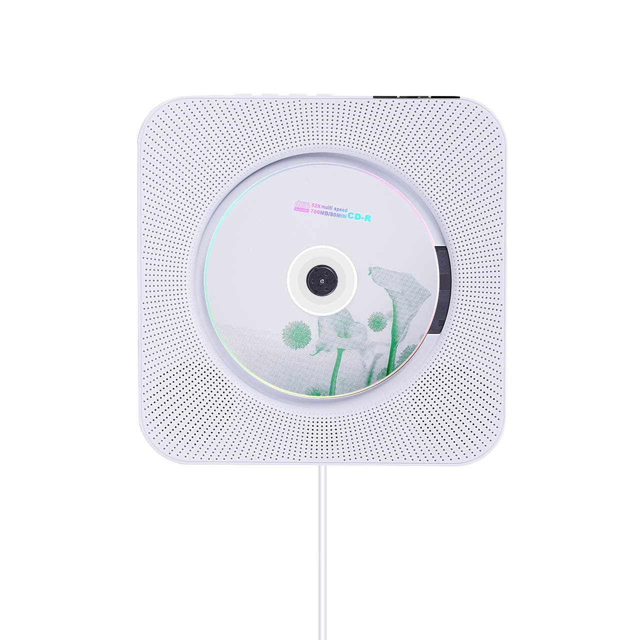 Portable CD Player with Bluetooth, Wall Mounted CD Player with Remote Control Built-in HiFi Speakers FM Radio, Music CD Player Support SD Card USB Playing 3.5mm Headphones AUX in/Out (CD Player)