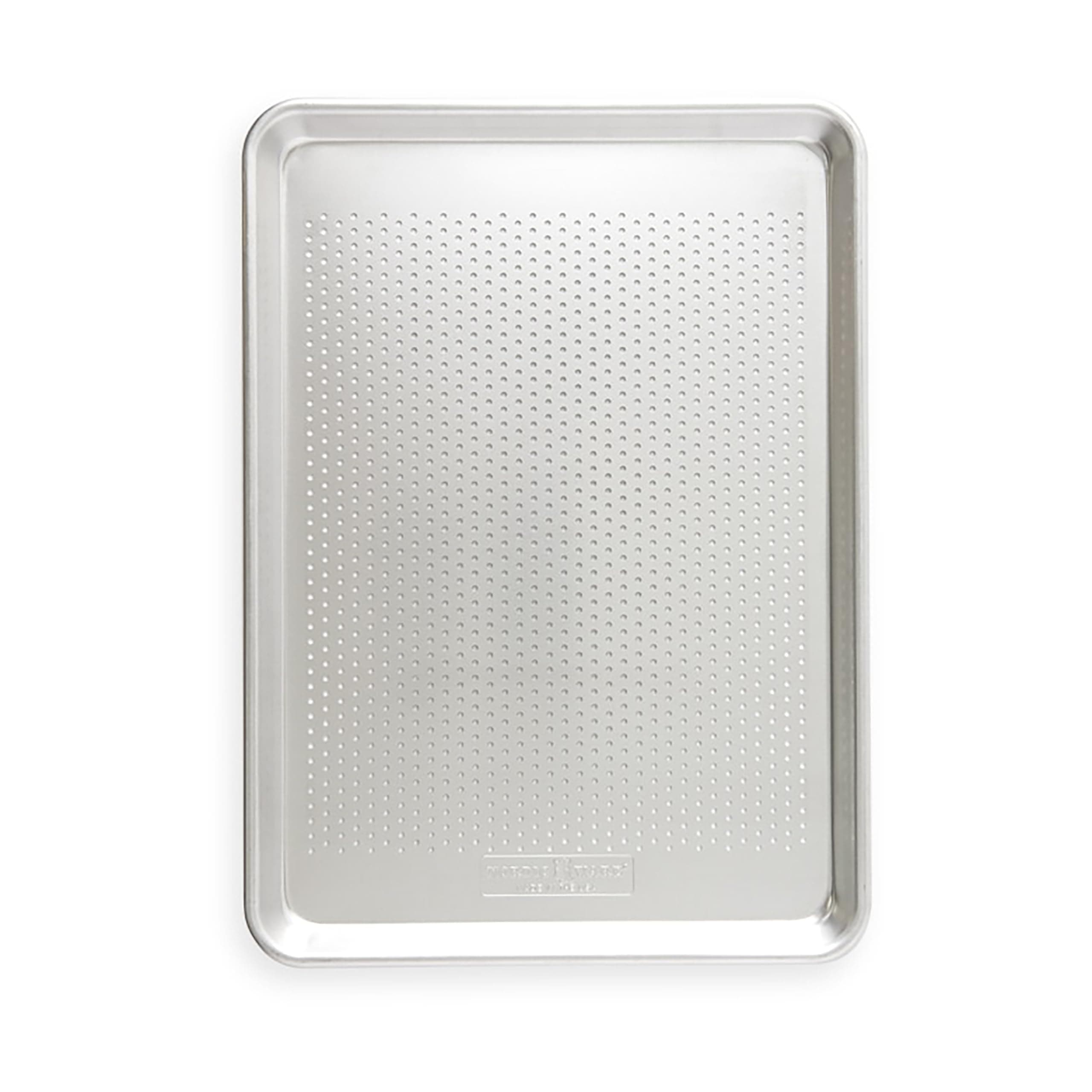 Naturals Perforated Crisping Half Sheet Pan for Baking or Roasting, Uncoated Natural Aluminum with Reinforced Steel Rim Prevents Warping