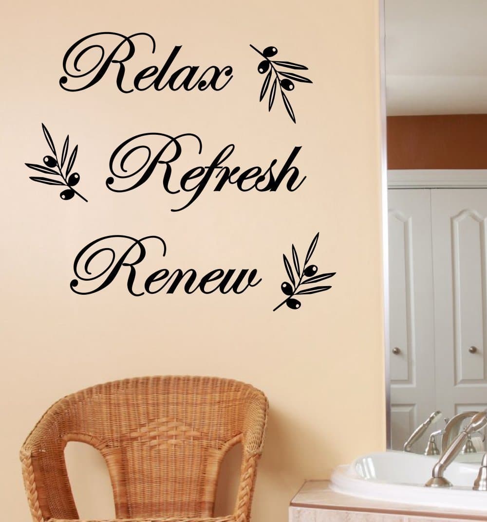 Relax Refresh Renew - Vinyl Wall Decal, Sticker - Expression Avenue