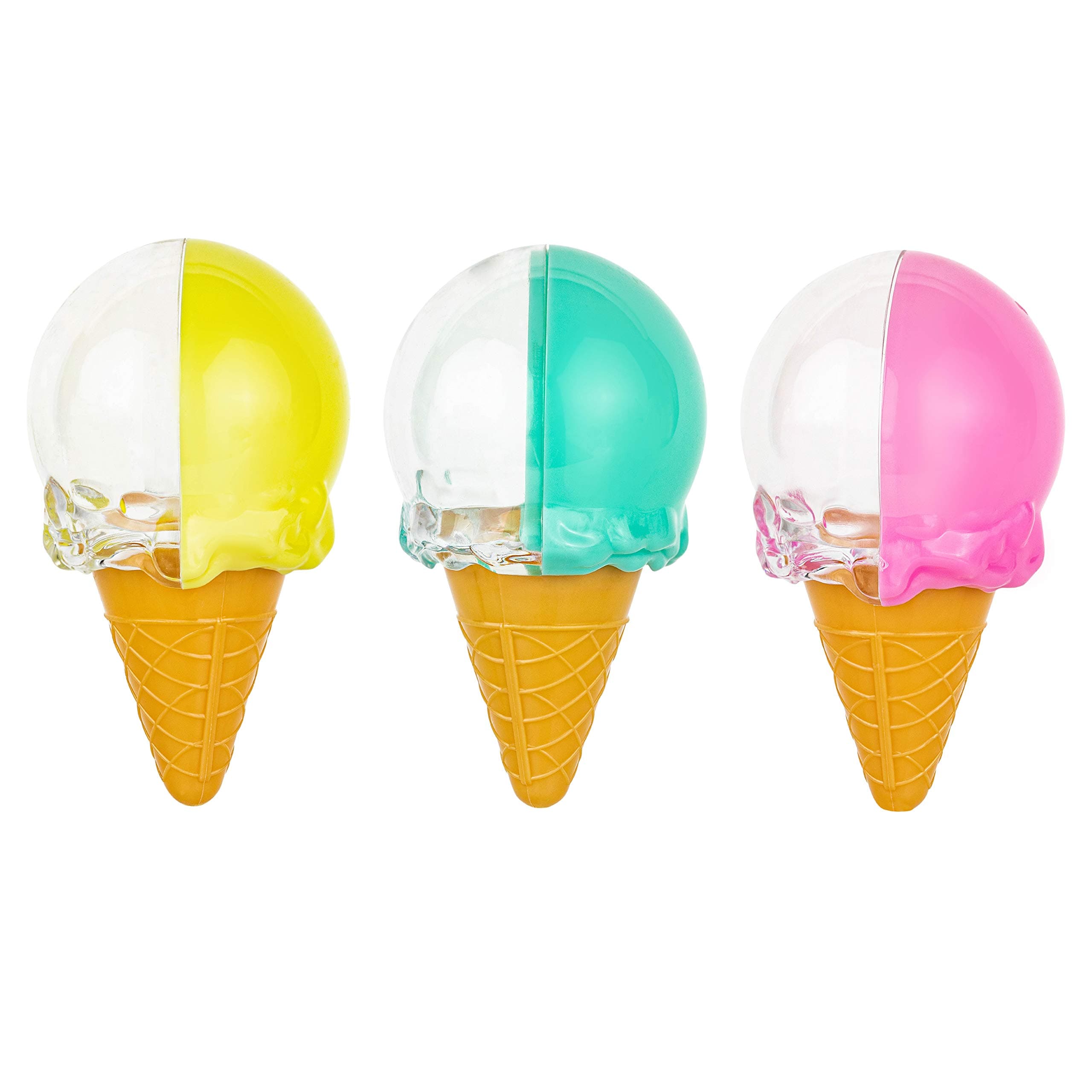 Hammont Ice Cream Shaped Acrylic Candy Boxes - 12 Pack - 1.96"x3.54" - Perfect for Weddings, Birthdays, Party Favors and Gifts | Designer Cute Clear Lucite Plastic Treat Containers