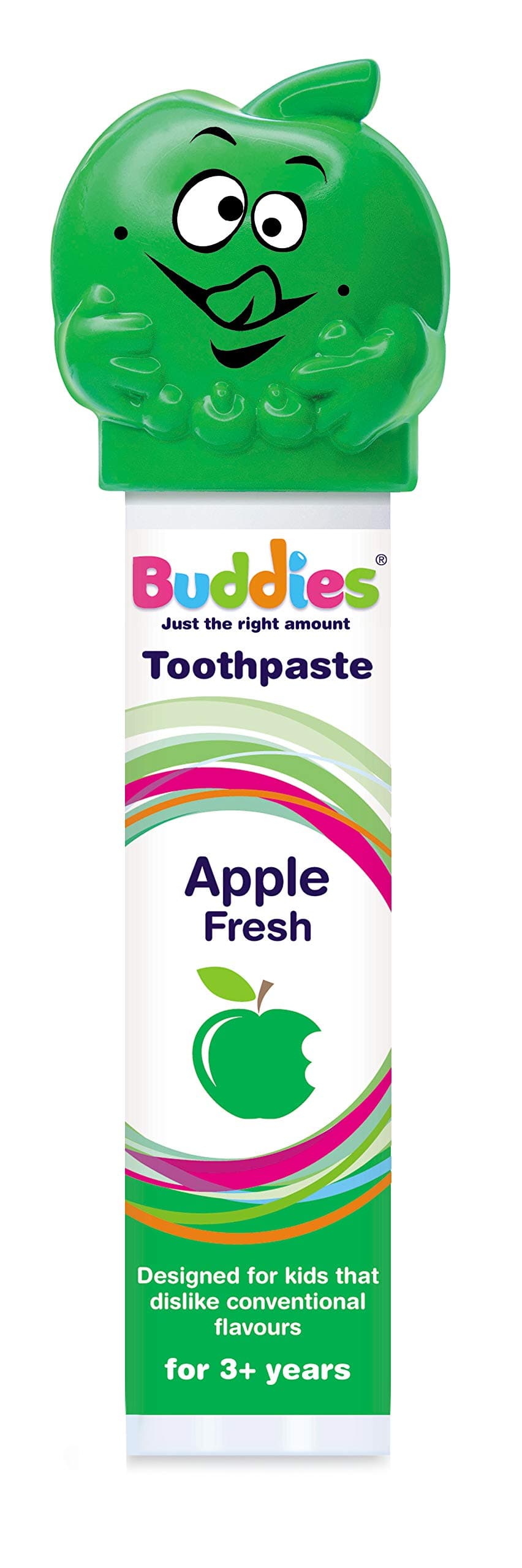 Buddies Toothpaste Pump Dispenser Apple Fresh 1 x 100ml: Great Taste, Non-Mint, SLS Free