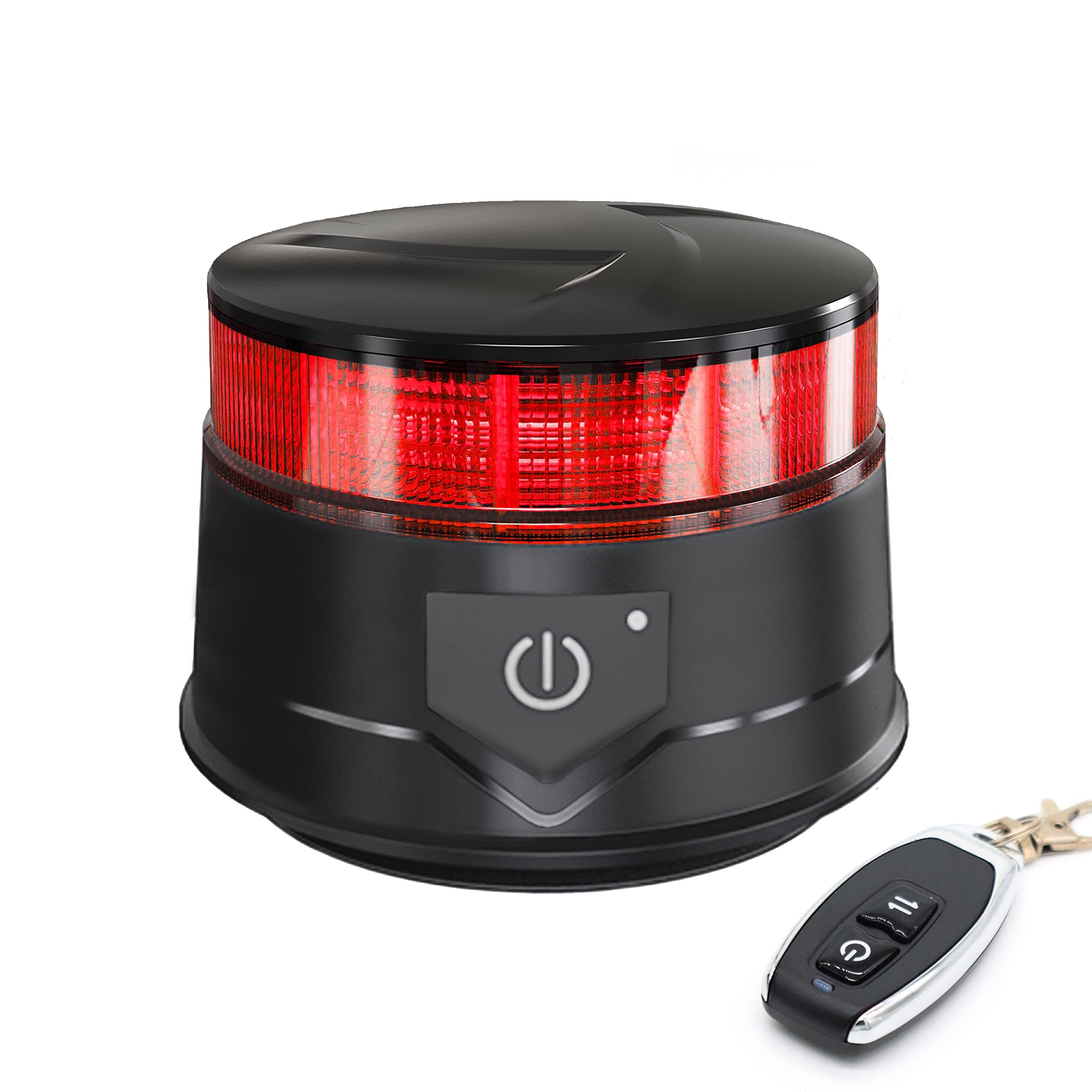 Agrieyes Remote Control Beacon Light, Rechargeable Wireless Flashing Strobe Light, 12-30V Red for Golf Cart Magnetic, Safety Warning Caution for Trucks, Construction