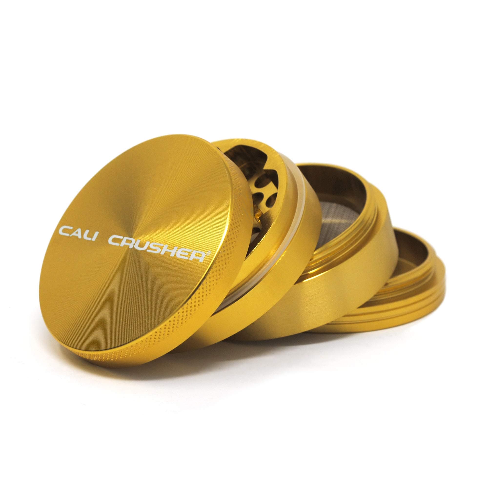 Large Cali Crusher Herb Grinder 4 Piece Gold