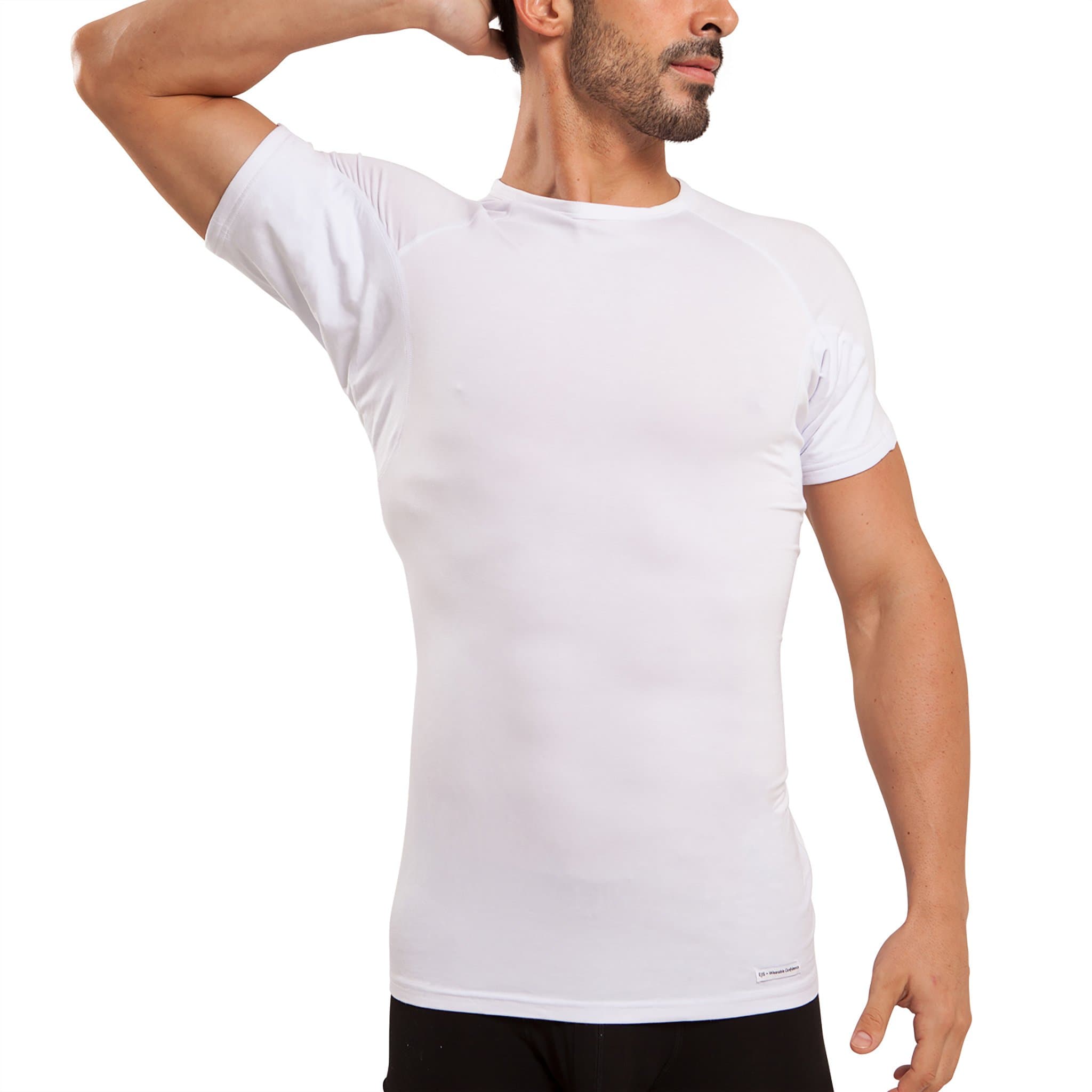 EjisSweat Repellent Undershirt | Crew Neck | Underarm Sweat Proof Micro Modal Fibre