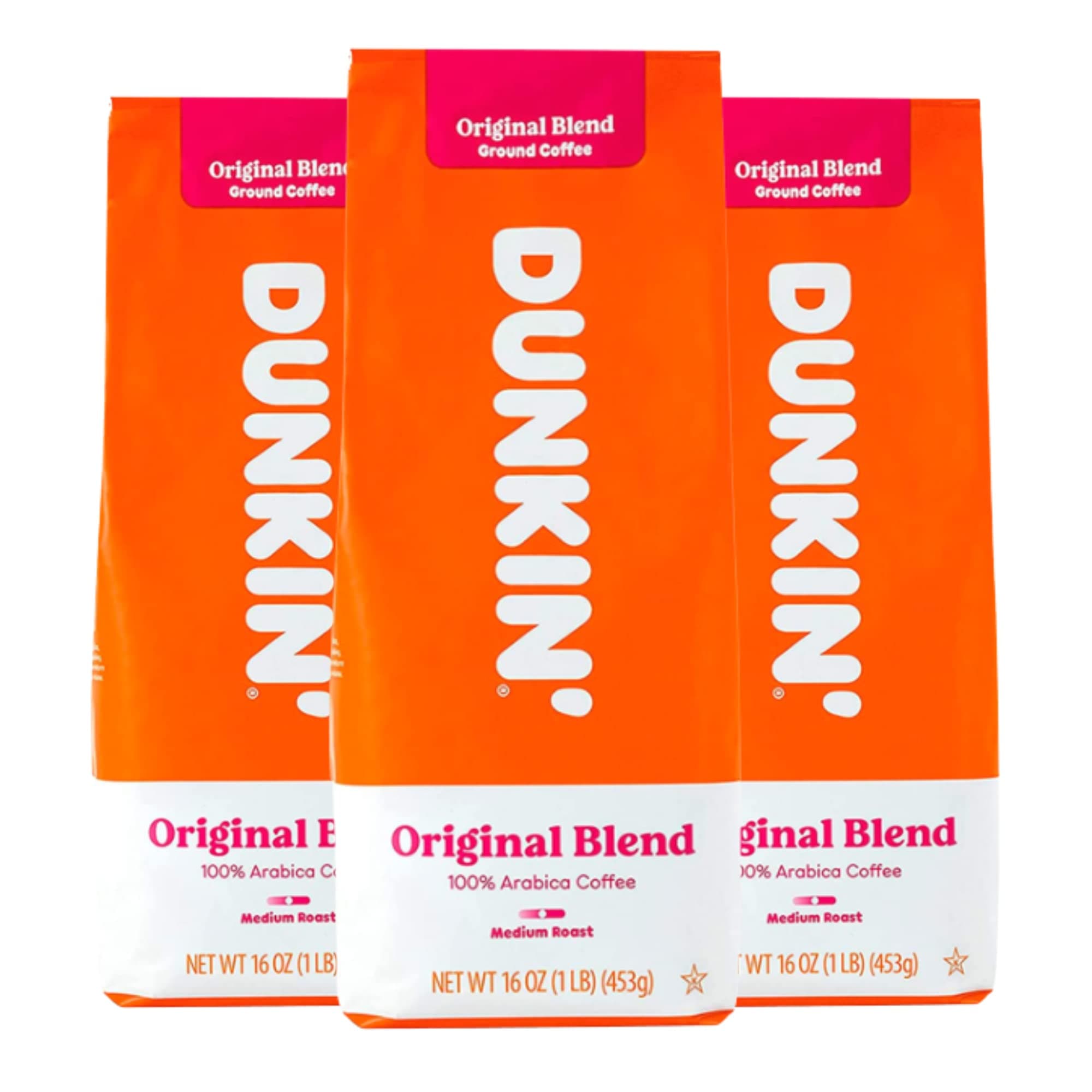 Dunkin' Donuts Dunkin Donuts Coffee Original Blend 16 Oz Bag, 1 Pound (Pack of 3)