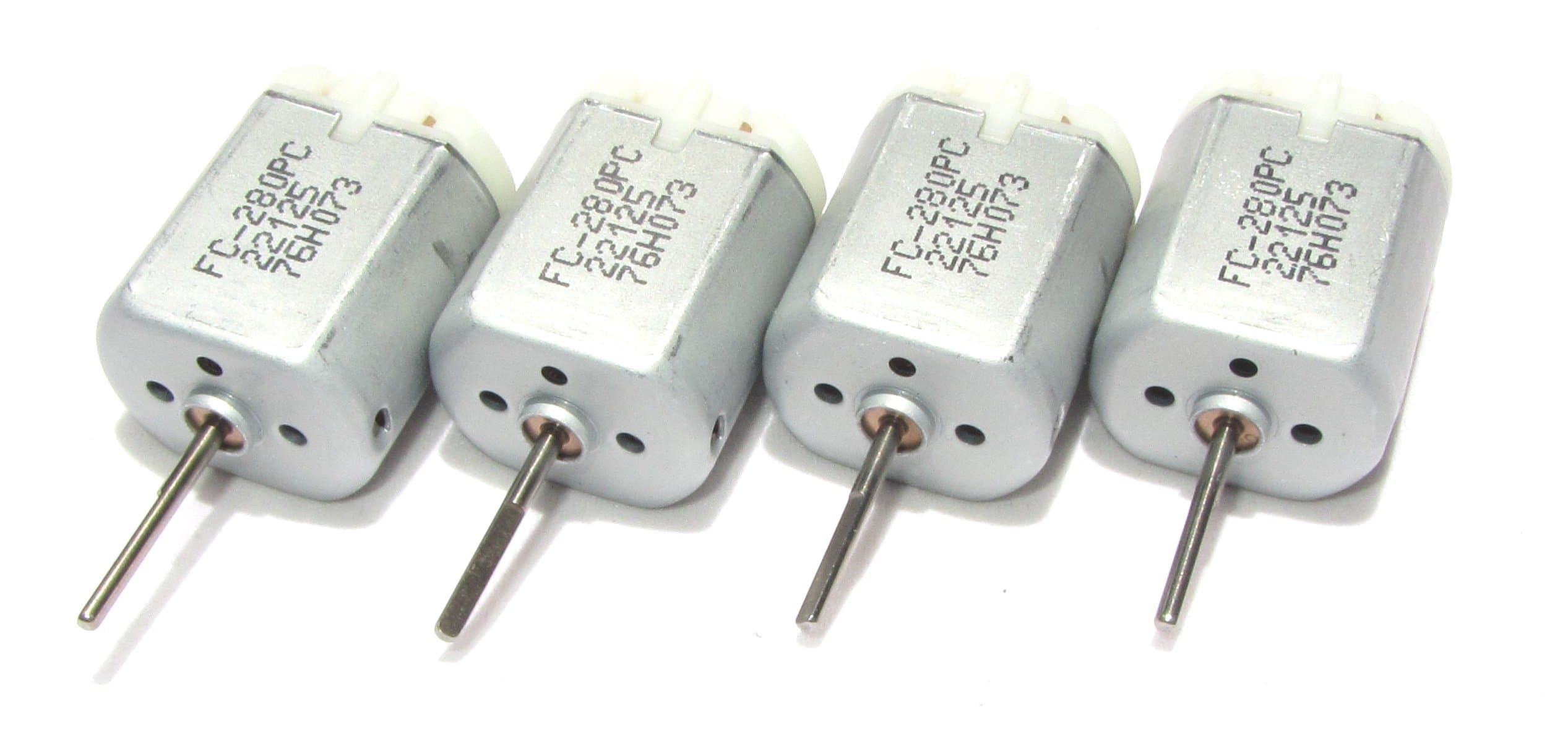 4 Pack - 20mm D Flat Shaft Central Door Lock Actuator Motor FC-280PC-22125, Long D Spindle, Power Locking Repair Engine