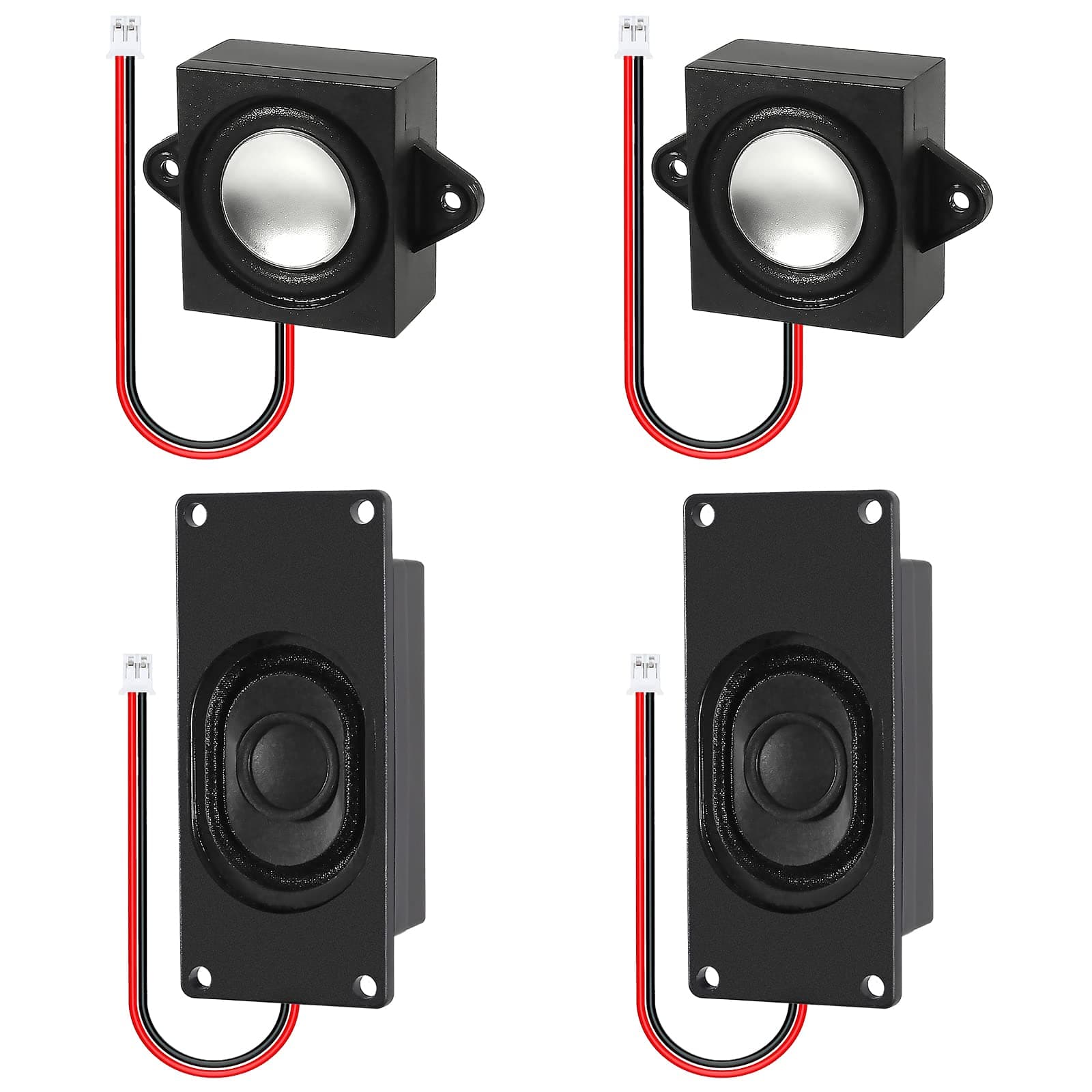 4Pcs Speaker 3 Watt 8 Ohm Mini Speaker 8ohm 3w Loundspeaker,JST-PH2.0 Interface for Small Electronic Projects Advertising Machines LCD TV Monitors