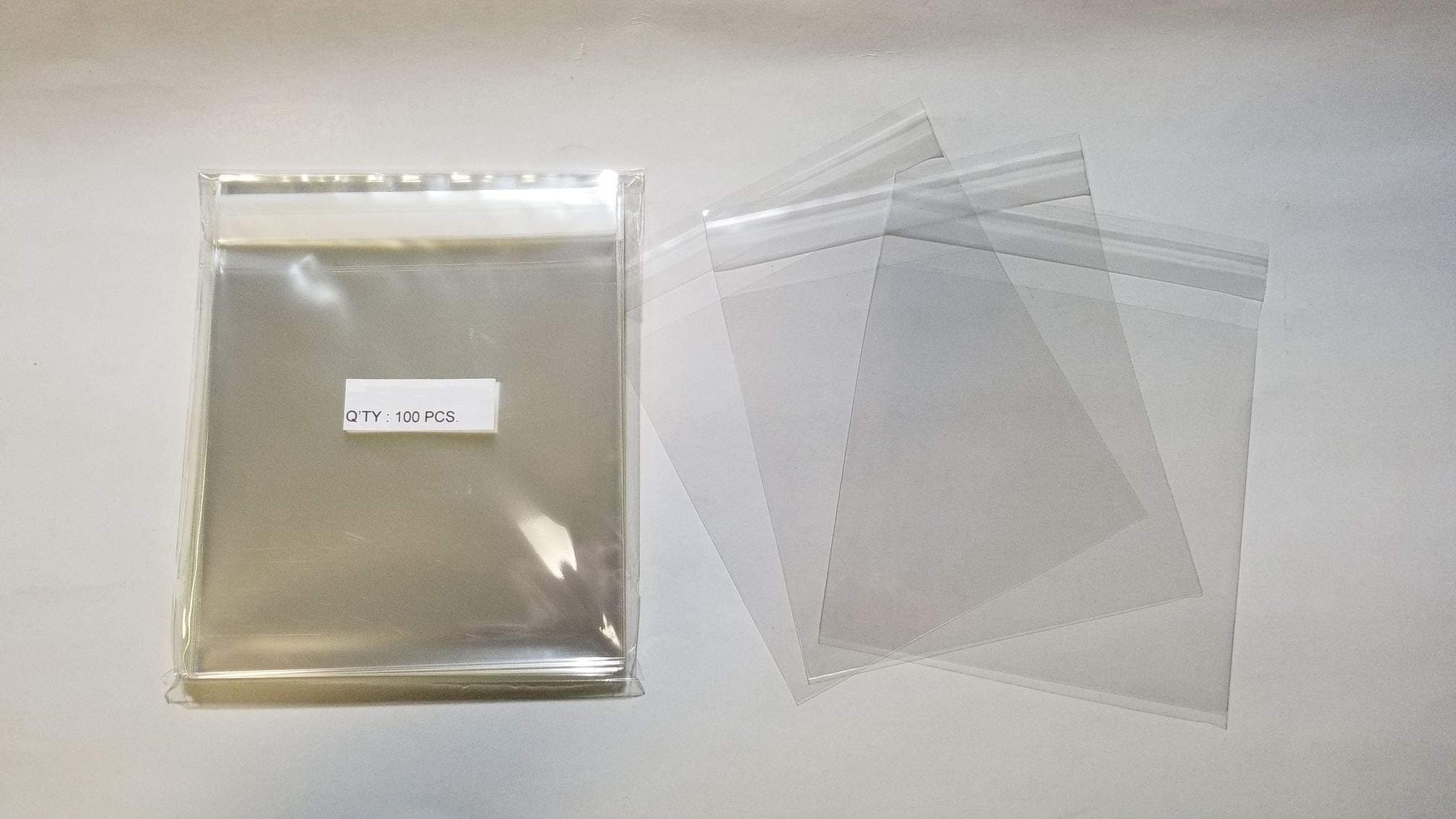 100 Pcs 6 7/16 X 6 1/4 Clear Resealable Cello Cellophane Bags Good for 6x6 Square Card