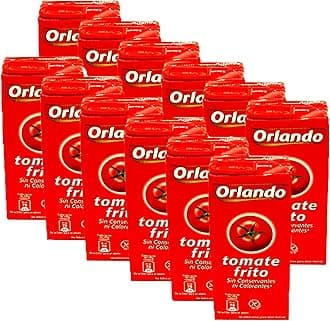 Tomato Sauce Orlando Tomate Frito Sofrito Base Fritos Smooth Pasta Sauce Gluten Free & Vegan 350g, Pack of 12