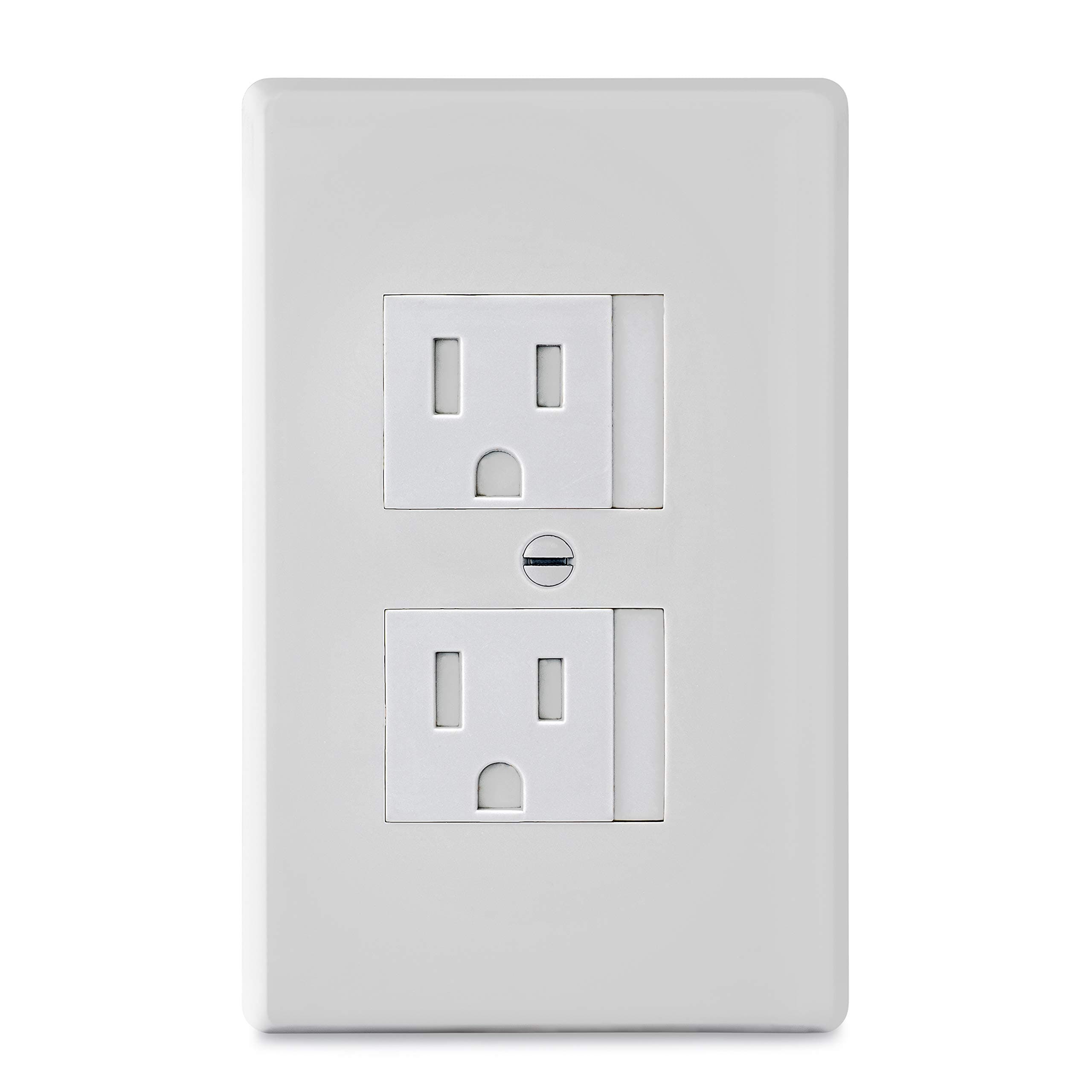 Self-Closing Single Screw Outlet Covers 25-Pack (White)