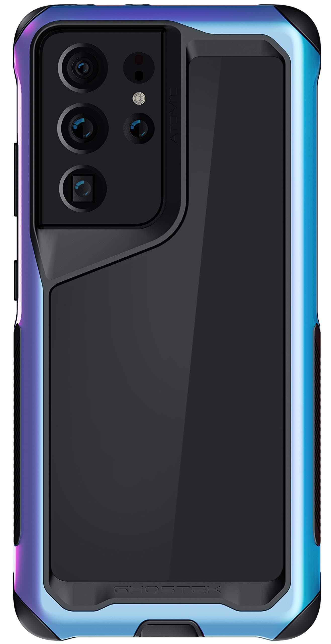 GhostekATOMIC slim Designed for Samsung S21 Case with Protective Aluminum Metal Bumper and Clear Back Design Heavy Duty Shock-Absorbent Protection for 2021 Samsung Galaxy S21 5G (6.2inch) (Prismatic)