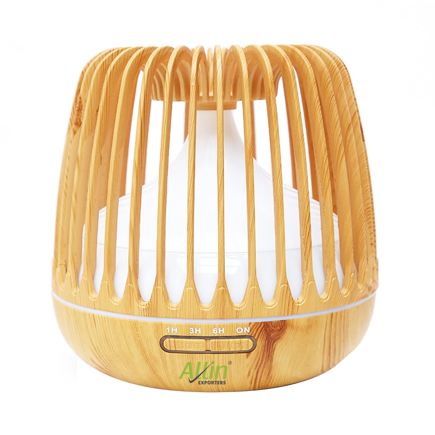 Allin Exporters 500ml Aromatherapy Diffuser with 7 Color Changing LED Lights 4 in 1 Ultrasonic Humidifier Essential Oil Cool Mist Aroma Timer for Home Baby Bedroom Office (1Pc)