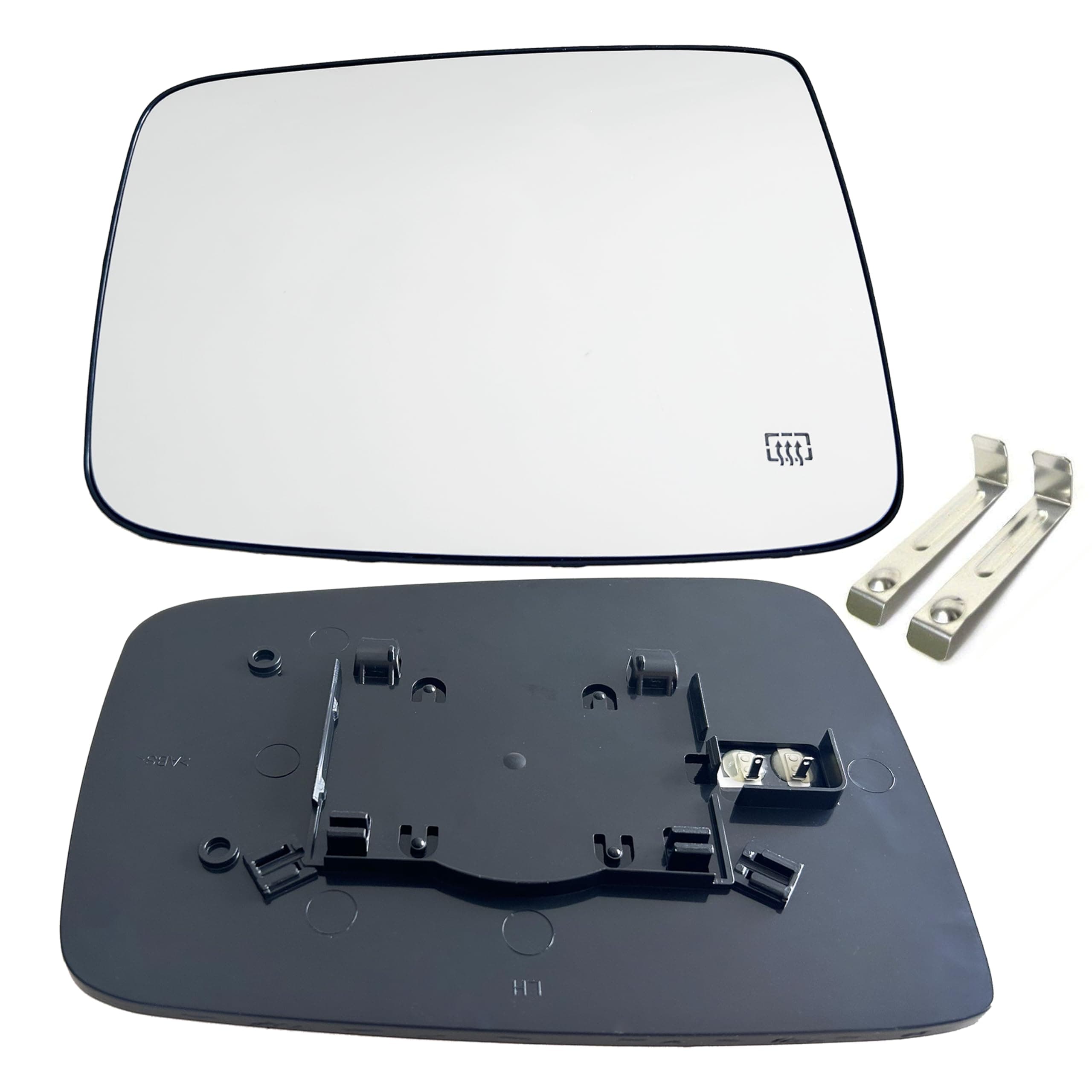 Ram Driver Left Side Heated Mirror Glass Compatible with 2009-2018 Dodge Ram 1500 2500 Left Power Heated Convex Mirror Glass 68050299AA, 68079363AA