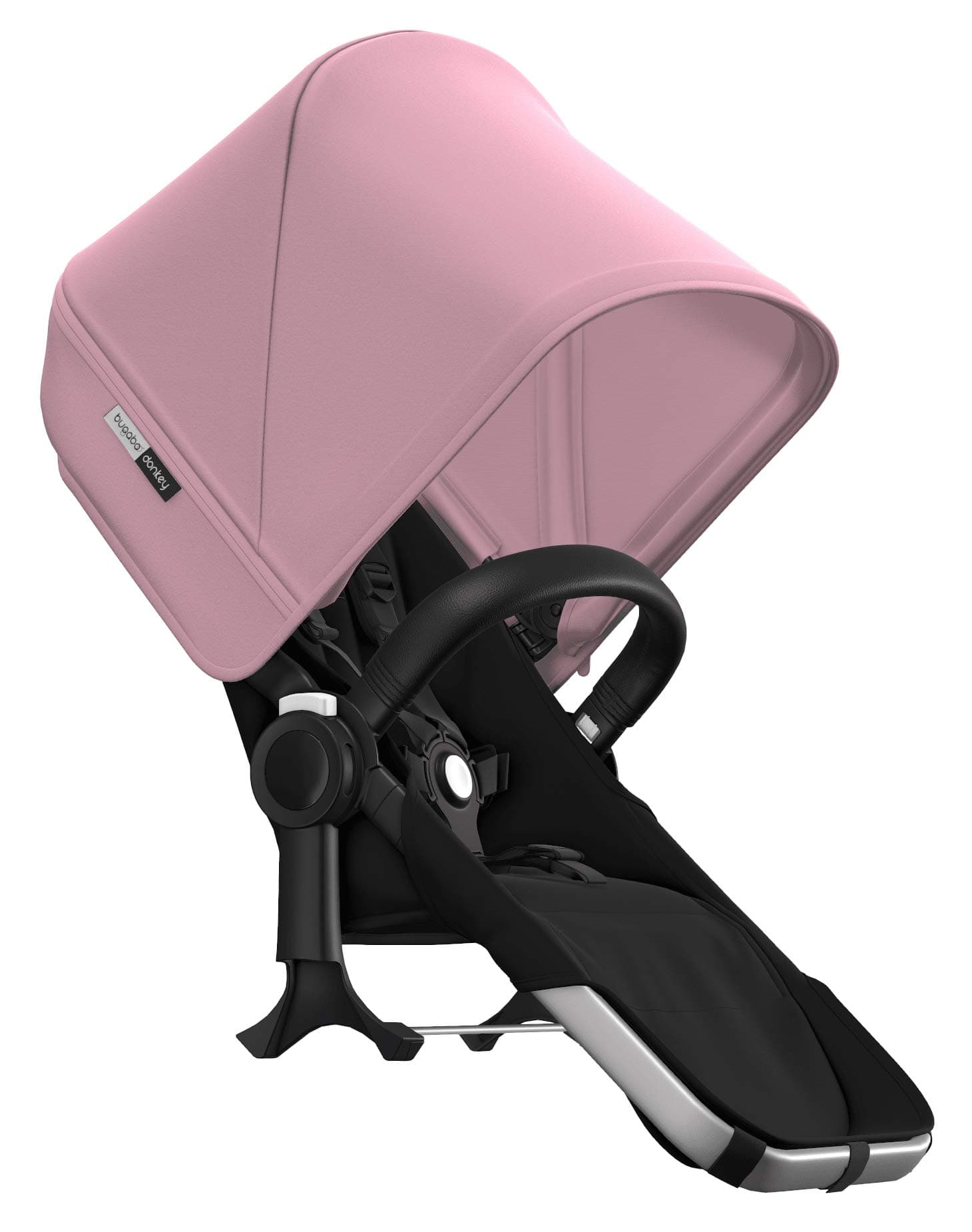 Bugaboo Donkey Duo Extension Set, Black/Soft Pink