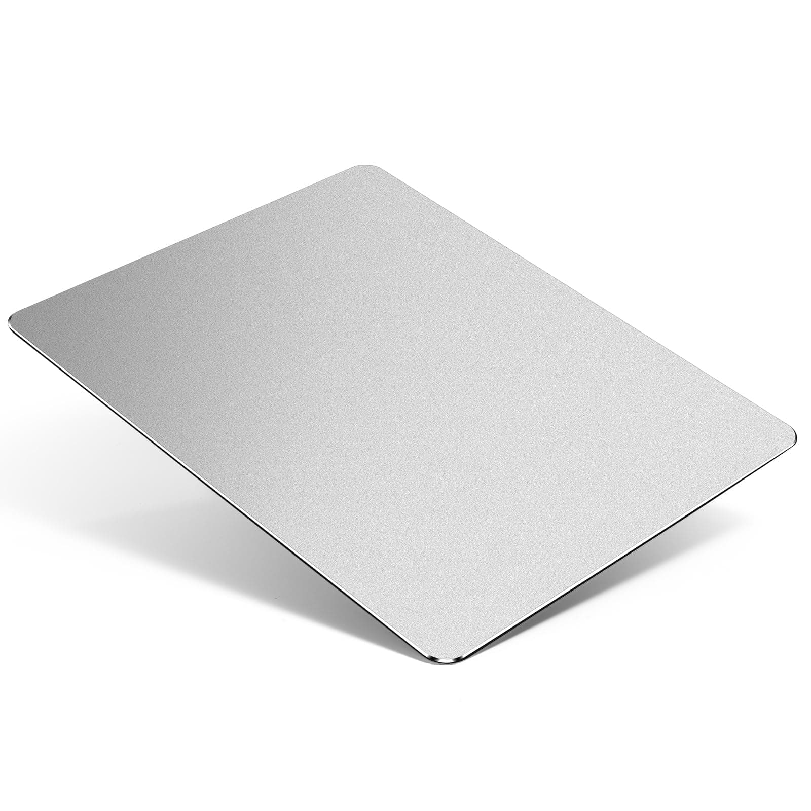 TERRATUTORAluminum Mouse Pad with Non-Slip Rubber Base and Micro Sand Blasting Alloy Surface for Fast and Accurate Control | Silver
