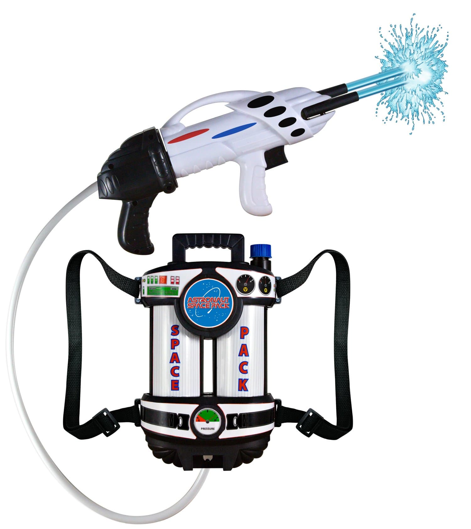 Aeromax Astronaut Space Pack Super Water Blaster with fully adjustable straps for comfort and control.