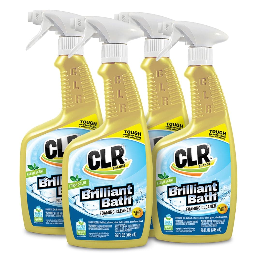 CLR Brilliant Bath Foaming Bathroom Cleaner Spray - Dissolves Calcium, Lime, ...