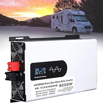 5000W 6000W 8000W 10000W 12000W Pure Sine Wave Inverter Power Inverter DC 12V 24V 48V 60V 72V to 110V 220V AC Converters Voltage Transformer Solar Inverter for RV/Outdoor/Camping(8000W,72Vto110V)