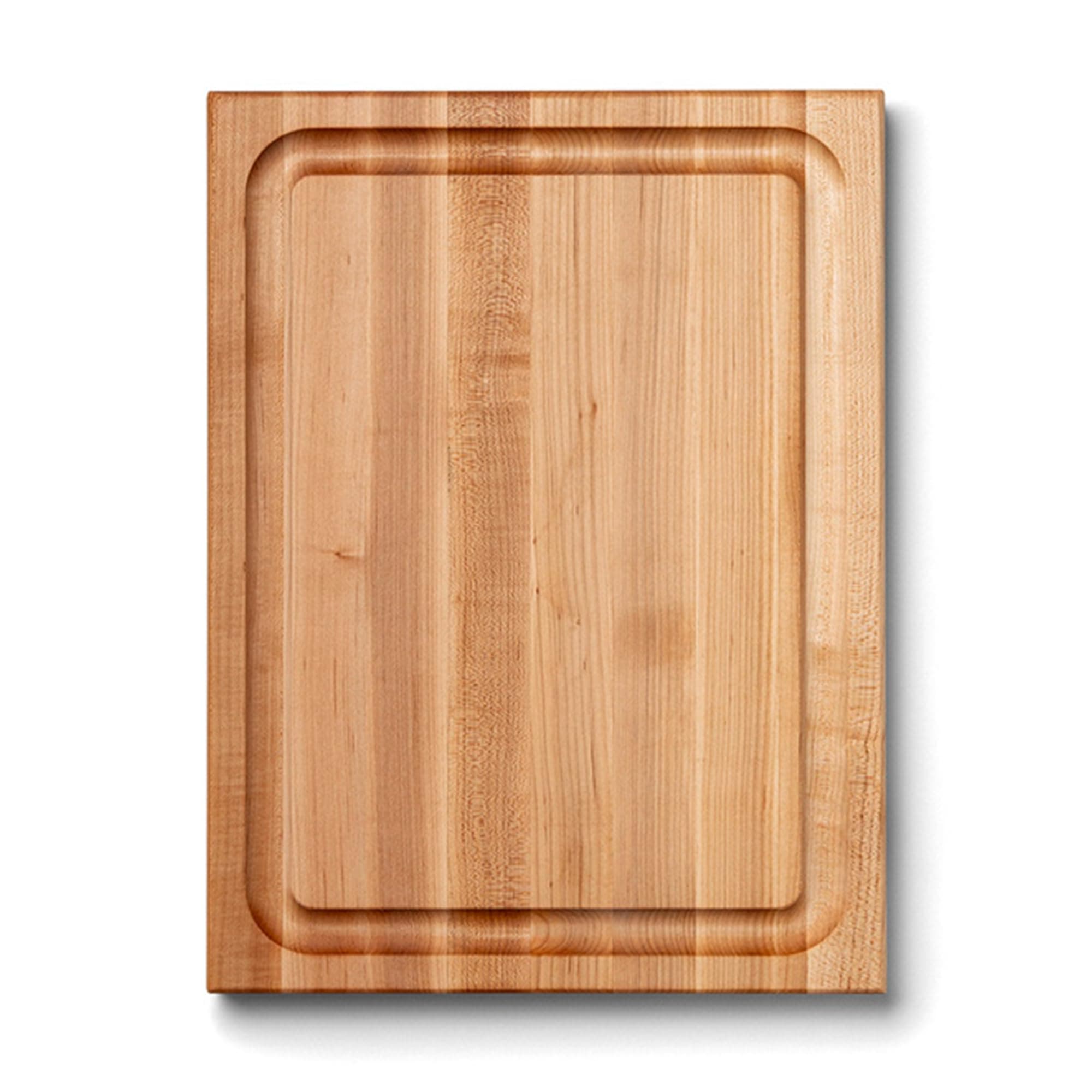 John Boos CB Series Rectangular Wooden Maple Cutting Board 20”x15” – 1.5” Thick, 12-lb Reversible Butcher Block with Juice Groove, Edge-Grain & Finger Grips – Made in the USA