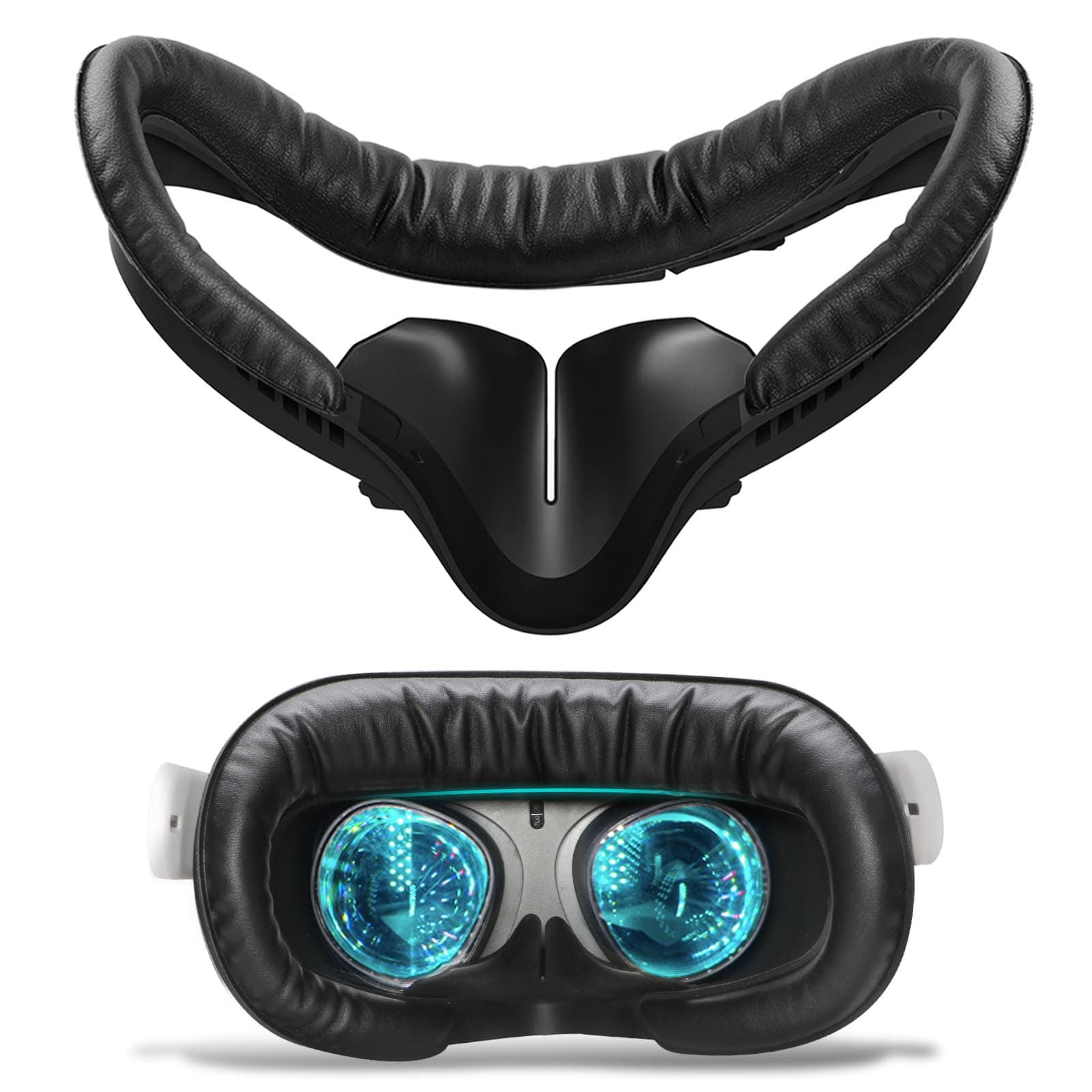 AODELAN Compatible with Oculus Quest 2 Face Bracket Replacement,VR PU Leather Face Pad Protective for Meta Quest 2,Sweat-Proof Comfortable Face Cover Cushion VR Accessories