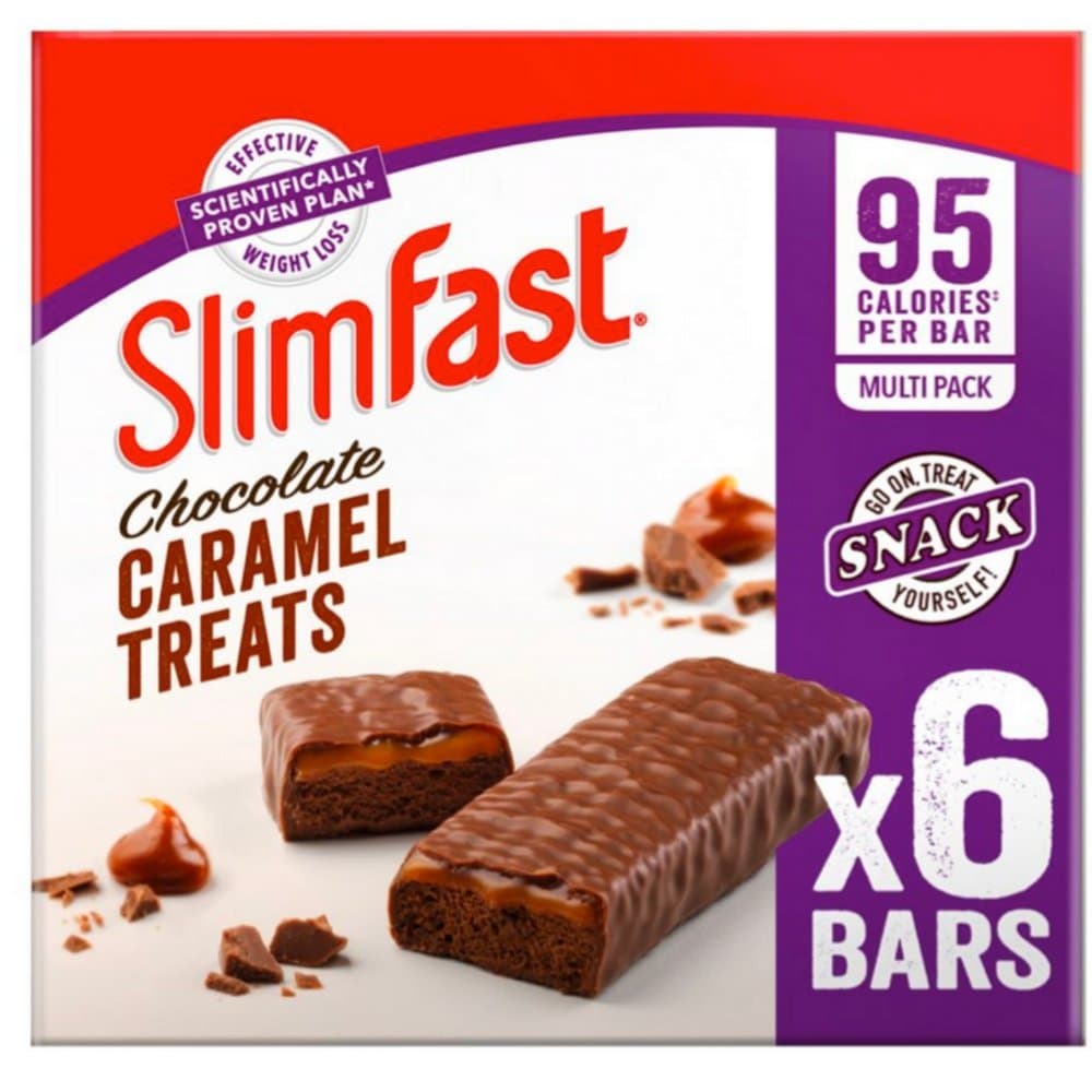 SlimFast Caramel Snack Bars Multipack 6 Chewy Chocolate