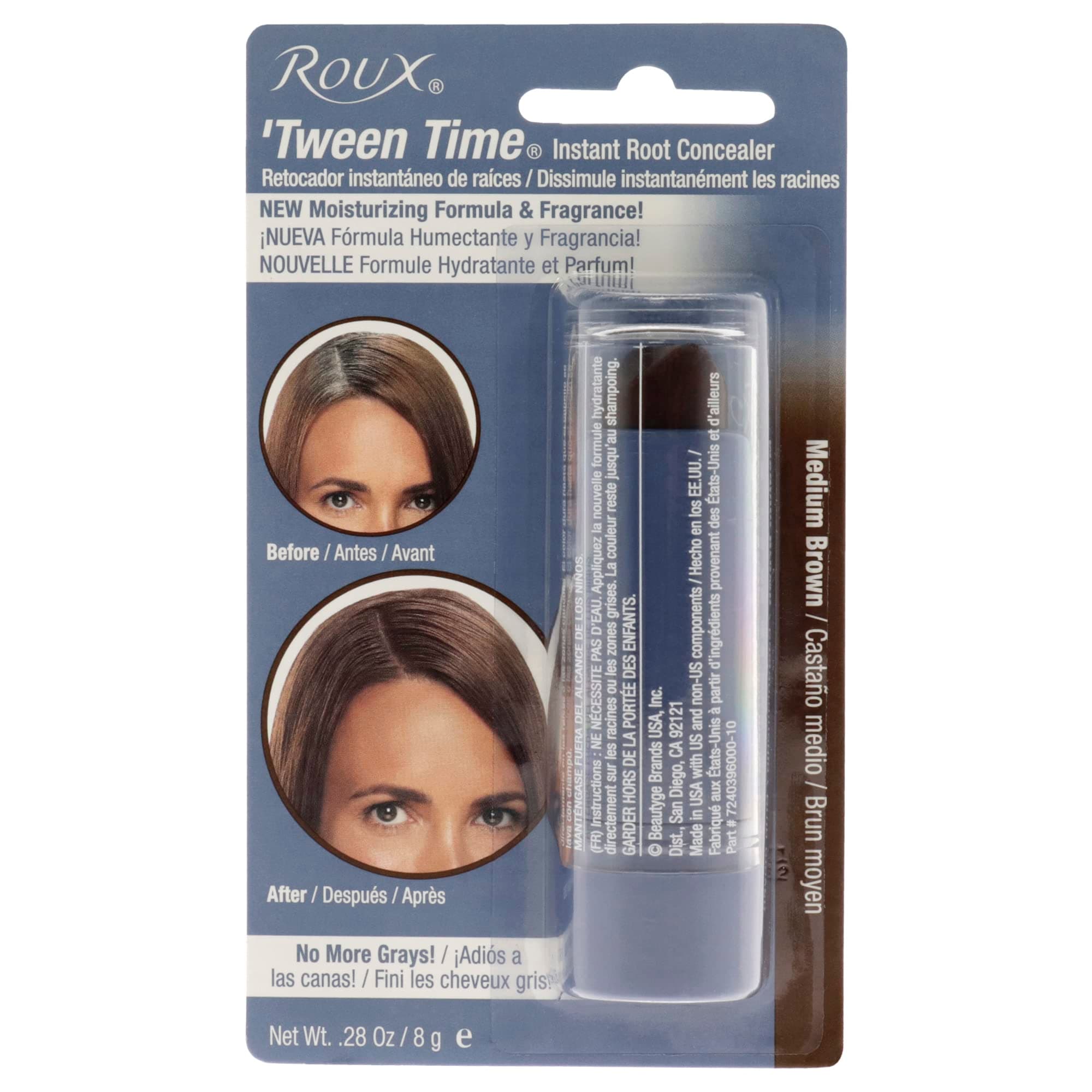 Roux 'Tween Time Instant Root Concealer Temporary Touchup Stick, Medium Brown (Pack of 1)