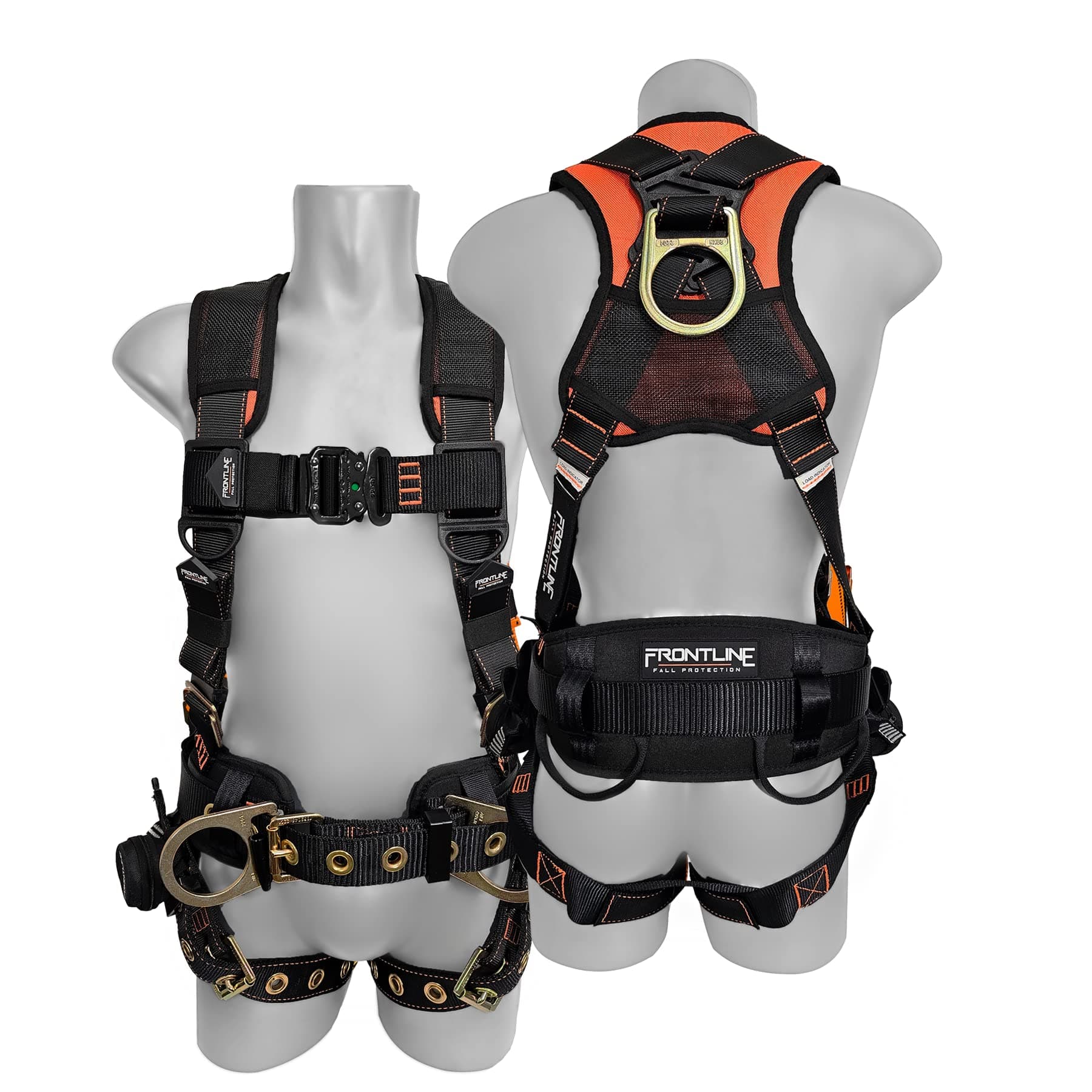 FRONTLINE FALL PROTECTION 110CTB- Combat™ Lite Full Body Harness (Size:S/M) | Digital Camouflage Style with Aluminum Hardware & Integrated Trauma Straps | OSHA and ANSI compliant
