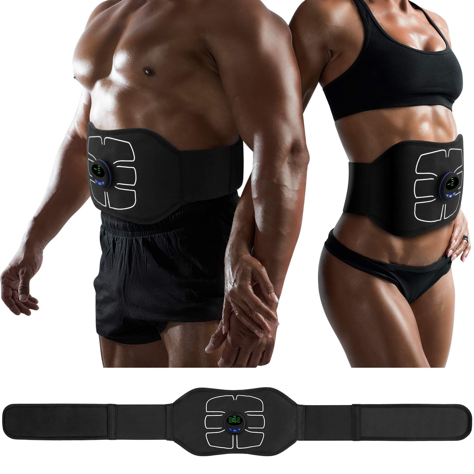 ABS Stimulator,Ab Machine,Abdominal Toning Belt Workout Portable Ab Stimulator Home Office Fitness Workout Equipment for Abdomen