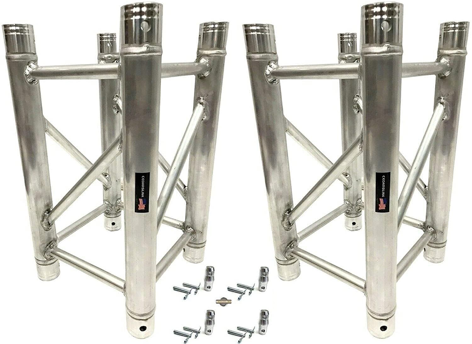 2PCS 1.64FT Aluminum DJ Light Stands Stage Truss Segment Fits All Major Name Brands 290mm.x290mm