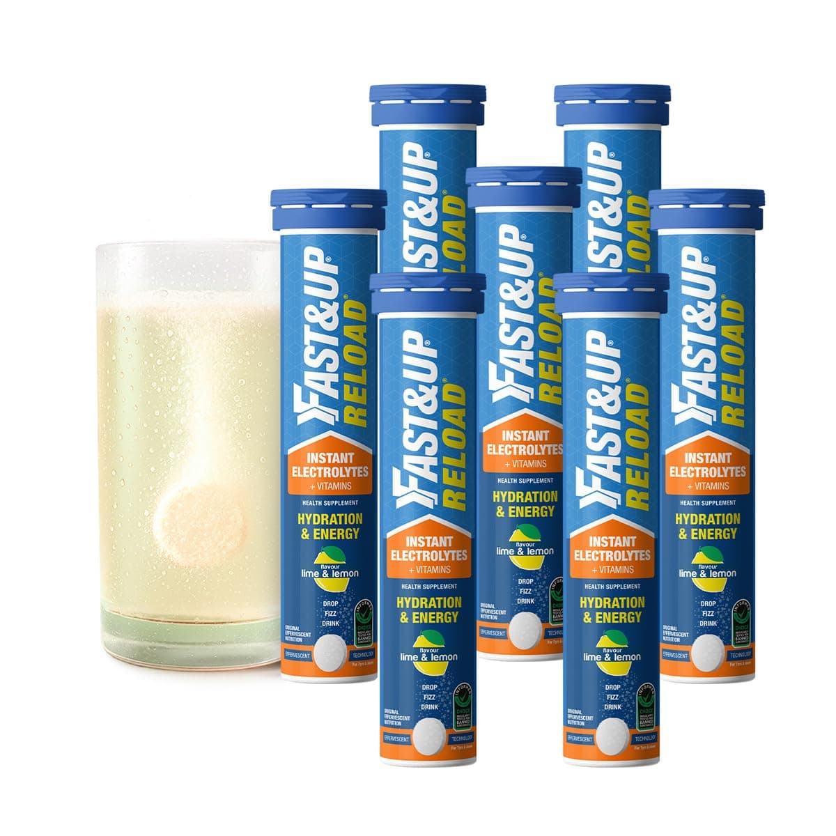 FAST&UP Reload Effervescent Hydration Tablets (Lime & Lemon)