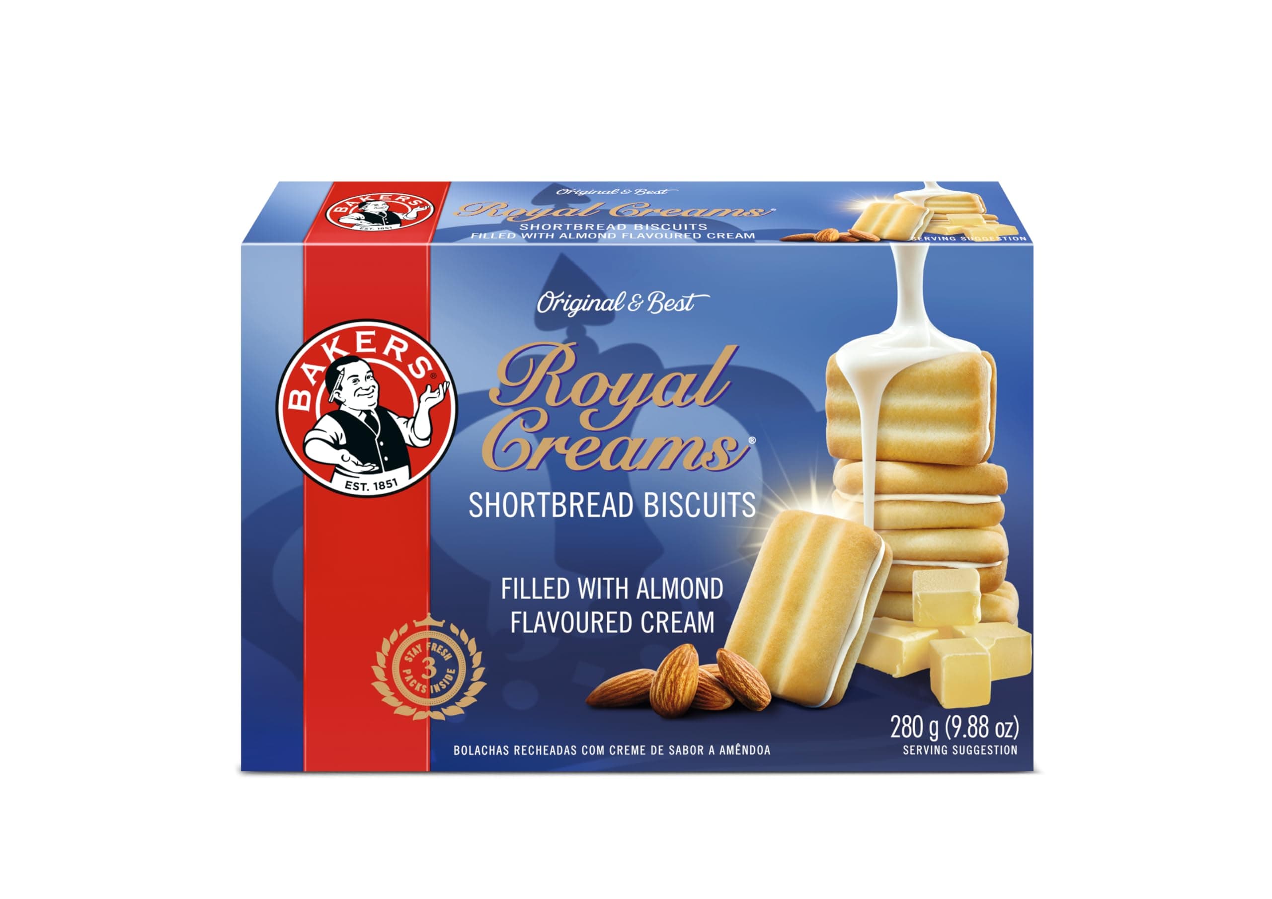Bakers Royal Creams Shortbread Biscuits 280g…