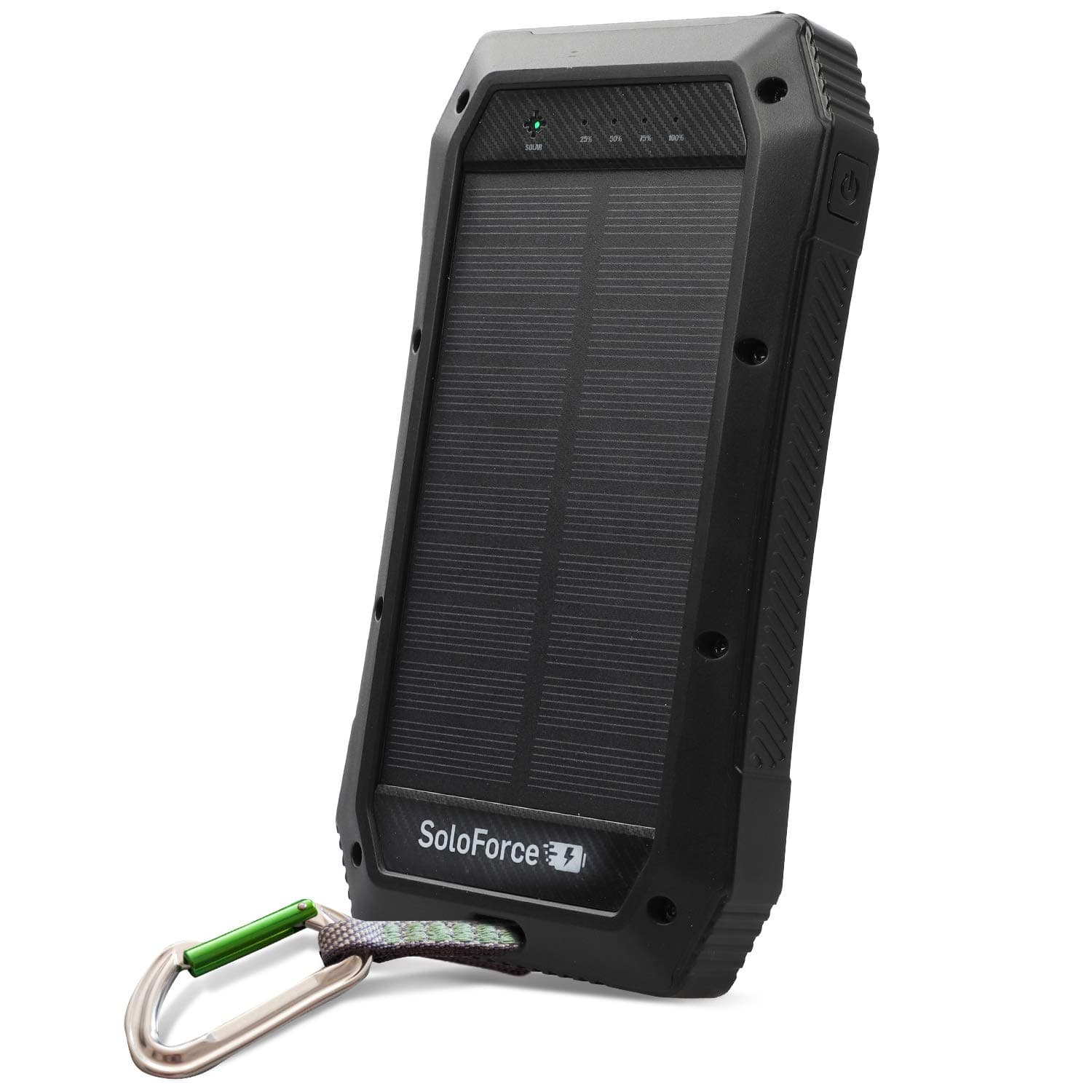 Solar Power Bank - 2000mAh Wireless Portable Charger for iPhone Android | Fast Charging Powerbank | Built-in Qi Panel, USB C Outlets, LED Light | Waterproof External Battery Pack for Camping