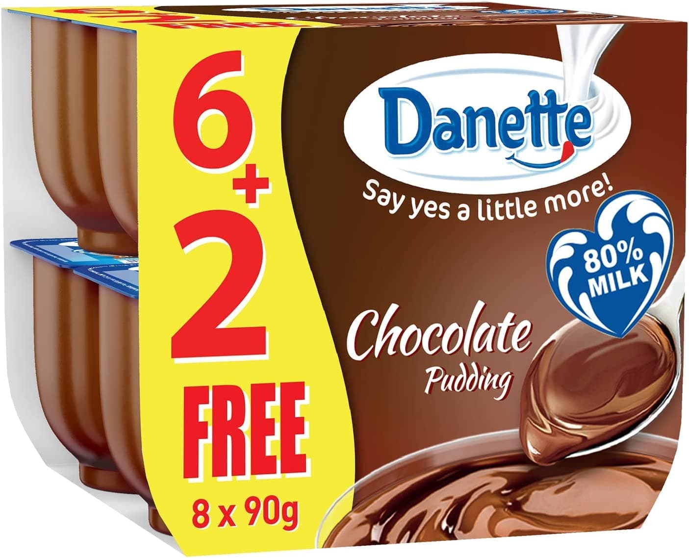 Chocolate Cream Flavoured Dessert 90 g, 8-Pack