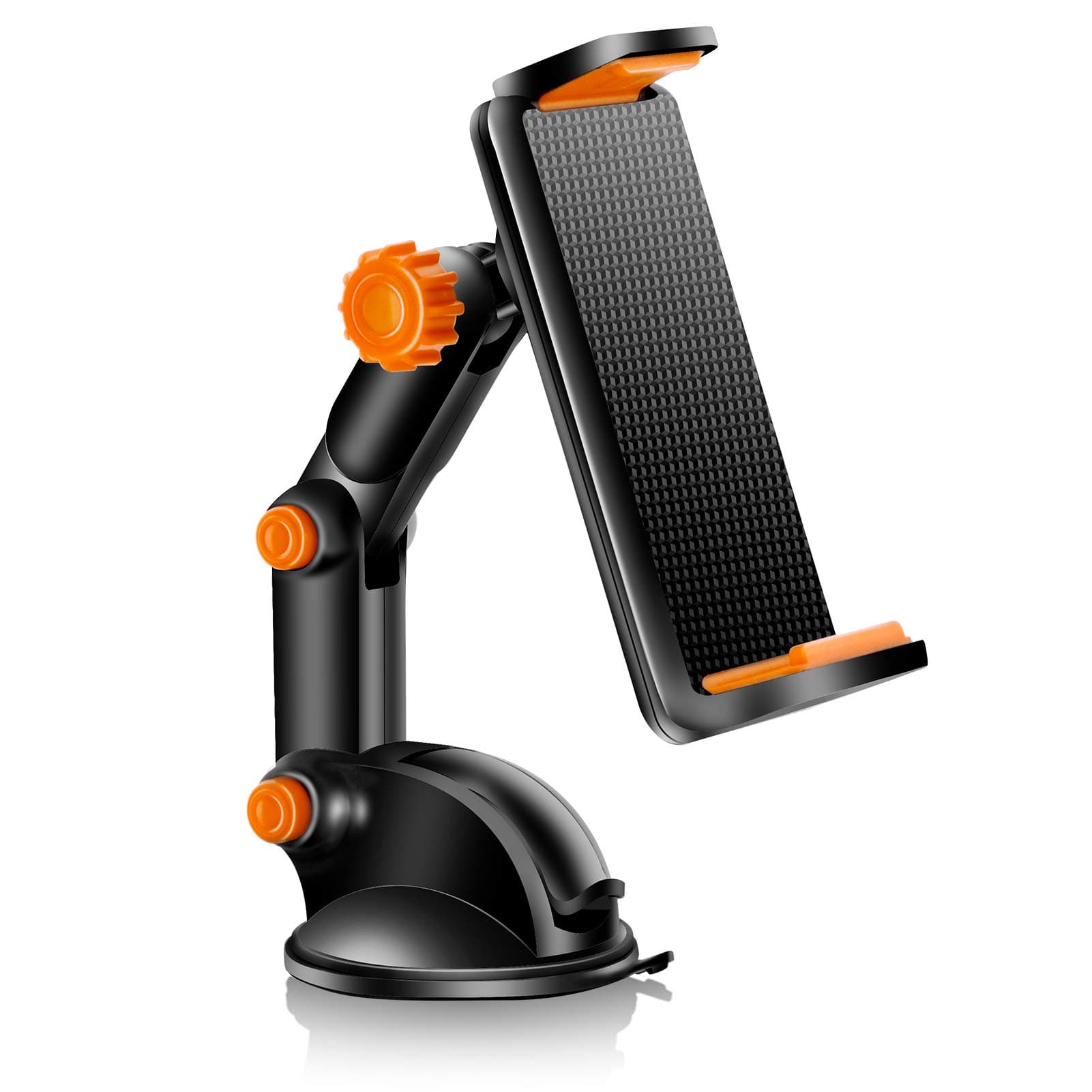 MaxTeck 360° Rotation Car Phone Mount, Dashboard/Windscreen Sticky Suction Pad Car Mount Phone Holder, Suitable for Cell Phones, Navigators and Mini Tablets with 4-9.7 inch Width