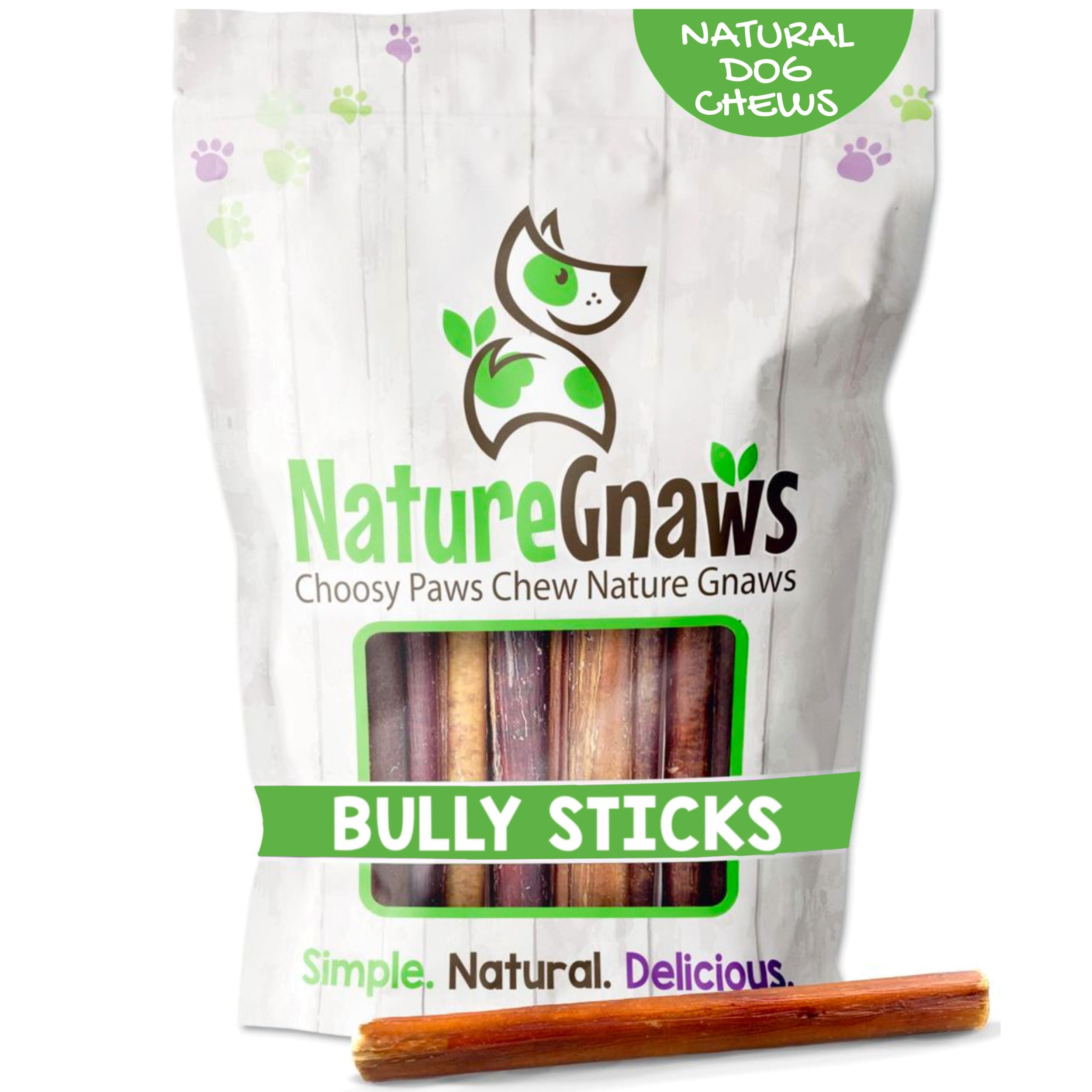 Bully Sticks for Dogs 5-6" (8oz) - Mixed Thickness - Long Lasting for Aggressive Chewers and Large Dogs - Natural Beef Dog Chew Bones