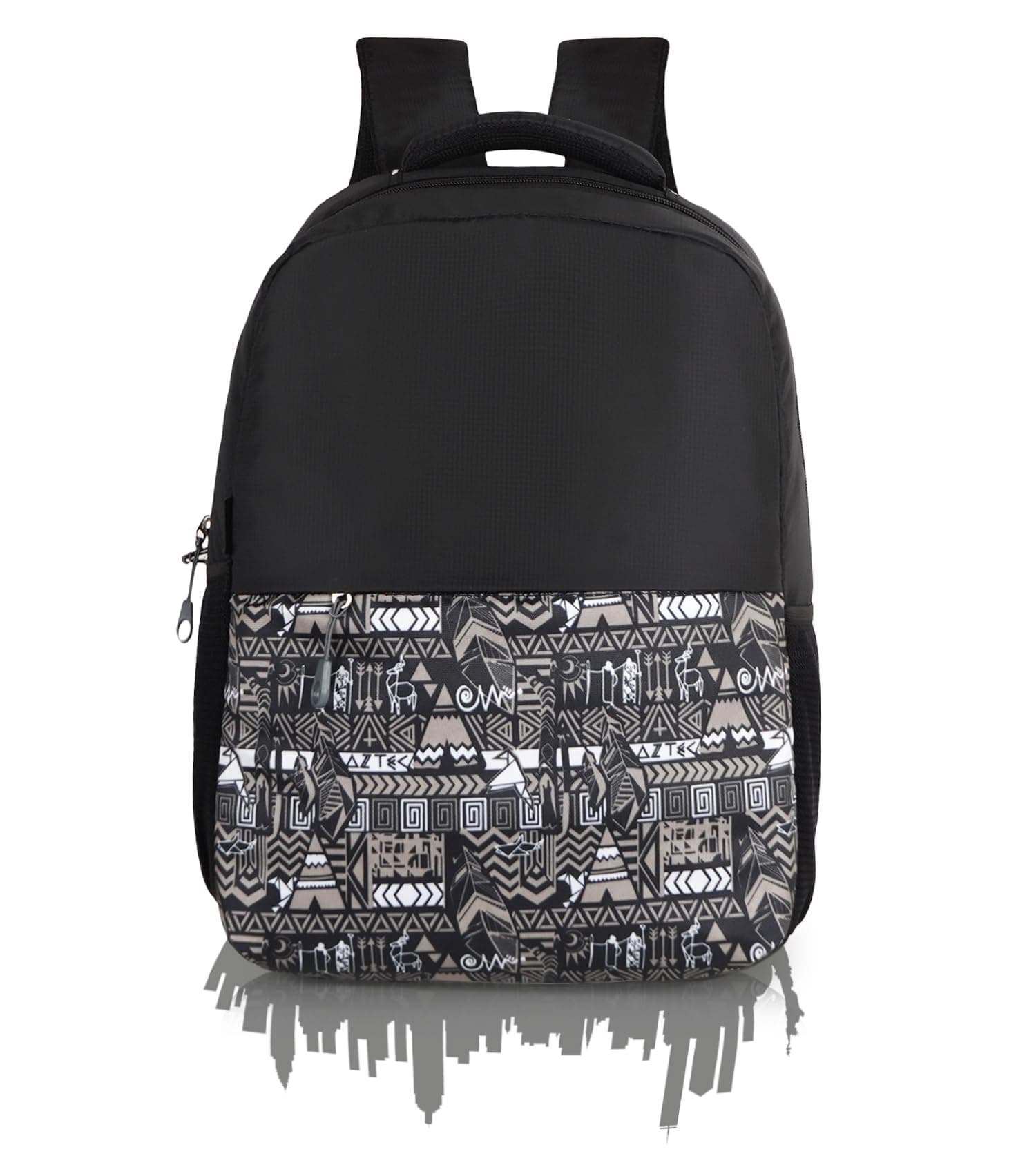 Half Moon Lenaz Professional 4 Compartment Laptop Backpack with 15.6 Inch Laptop Compartment For Unisex Boys Girls Office I School and College Bagpack,Black