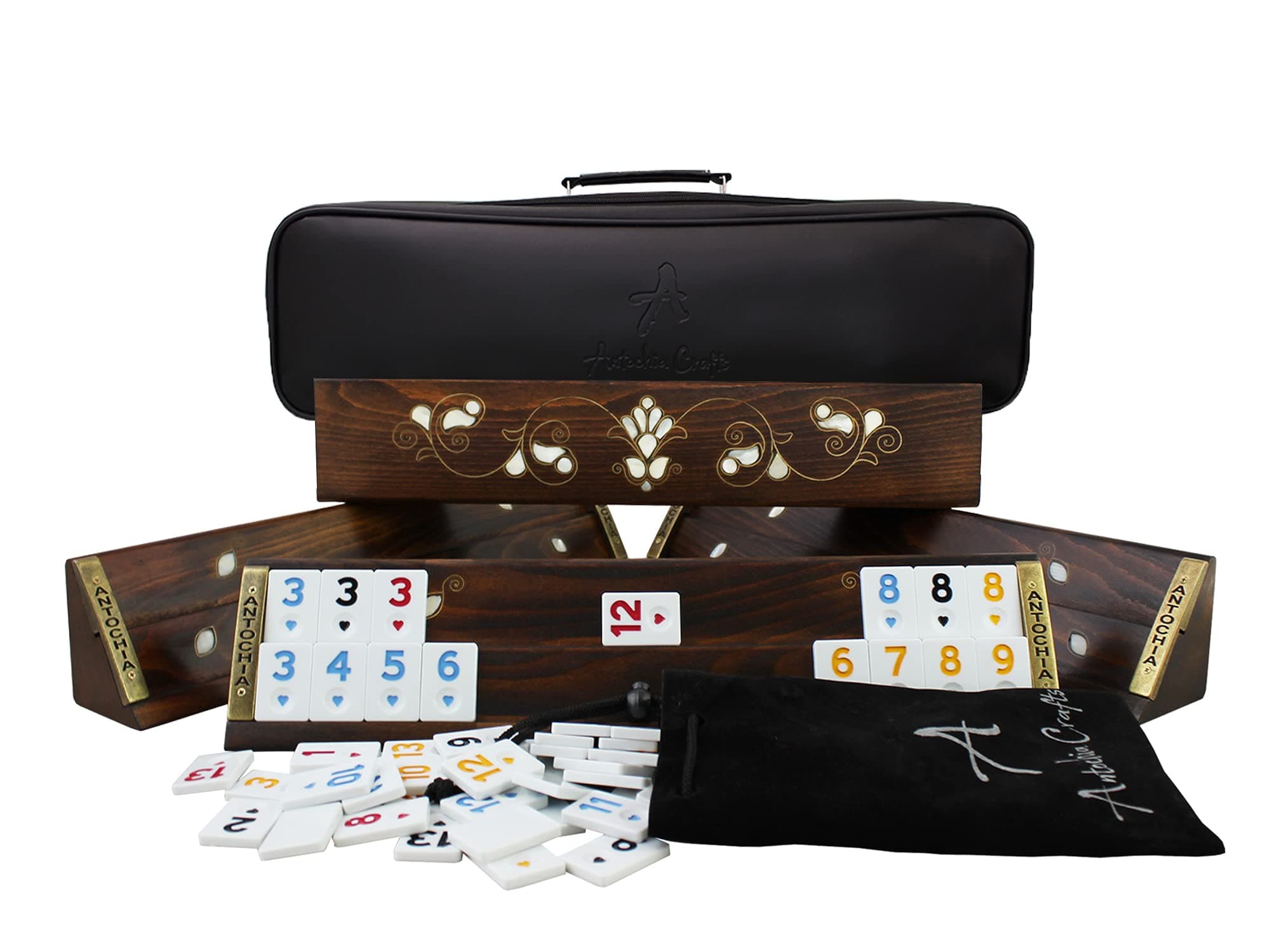 Wooden Rummy Cube Board Game Set - Handmade