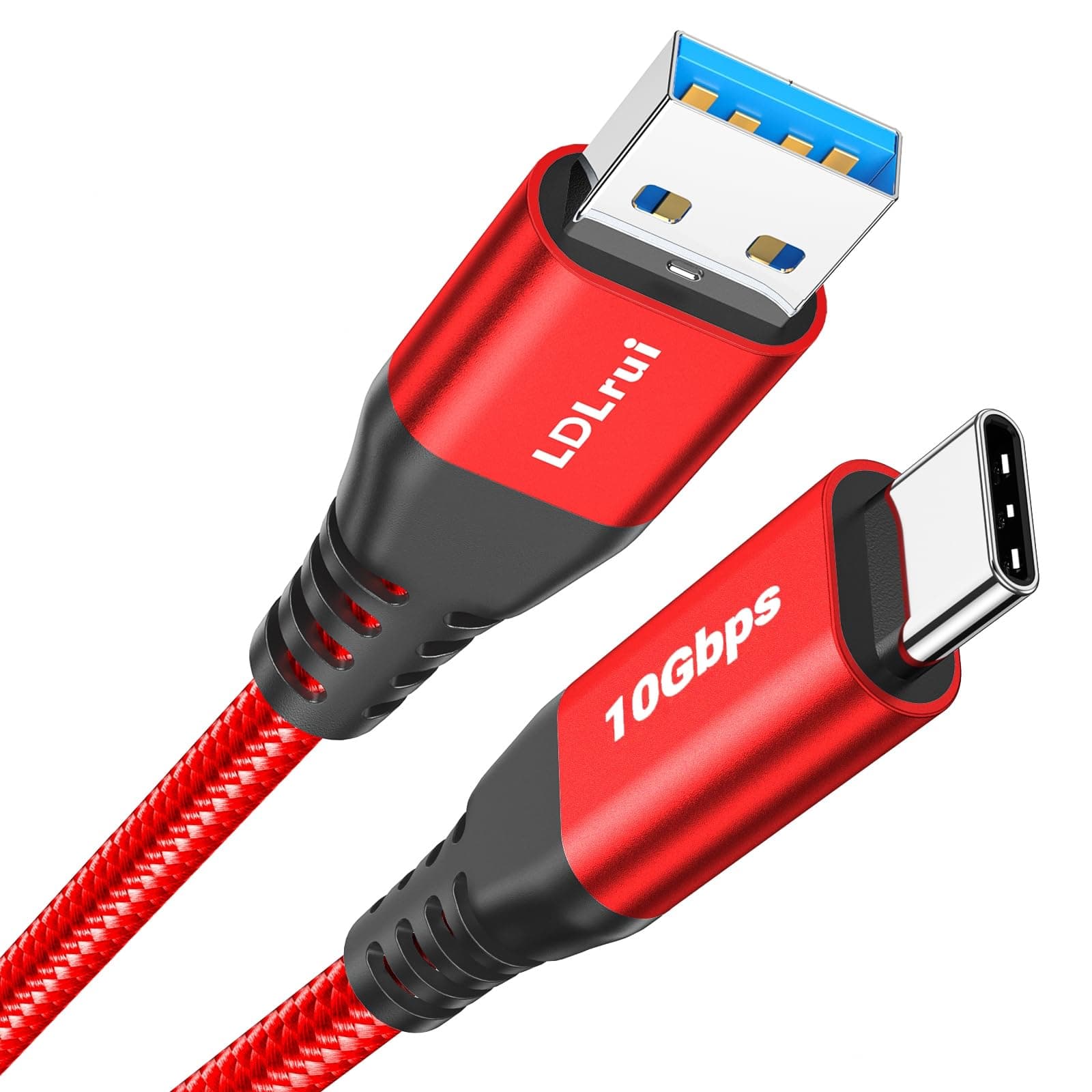 USB A to USB C Cable 3ft/90cm, USB 3.2 Gen 2 to Type C Lead 10Gbps High Speed Data Transfer 3.1A Fast Charging for iPhone 15 Pro Max CarPlay, Samsung Galaxy S24/S23/S22/S21/S20, Camera, Android Auto