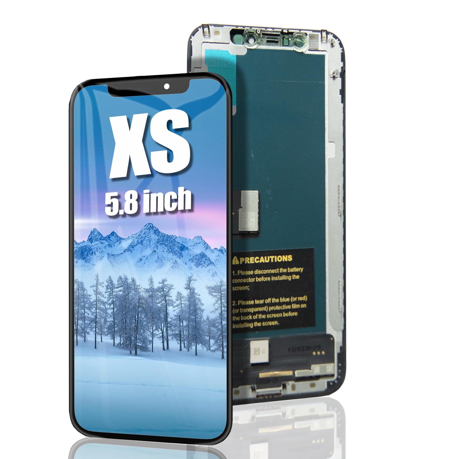 EFAITHFIX for iPhone Xs Screen Replacement 5.8 Inch LCD Display 3D Touch Screen Full HD Digitizer Frame Assembly Compatible with Model A1920,A2097,A2098,A2099,A2100 with Waterproof Adhesive, No Tools