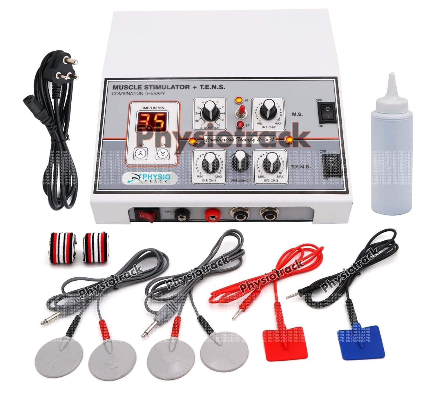 Physiotrack Digital Tens Machine for Physiotherapy Stimulation for Physiotherapy EMS Muscle Tens MS Tens LCD Model Stimulator Tens Physiotherapy Machine