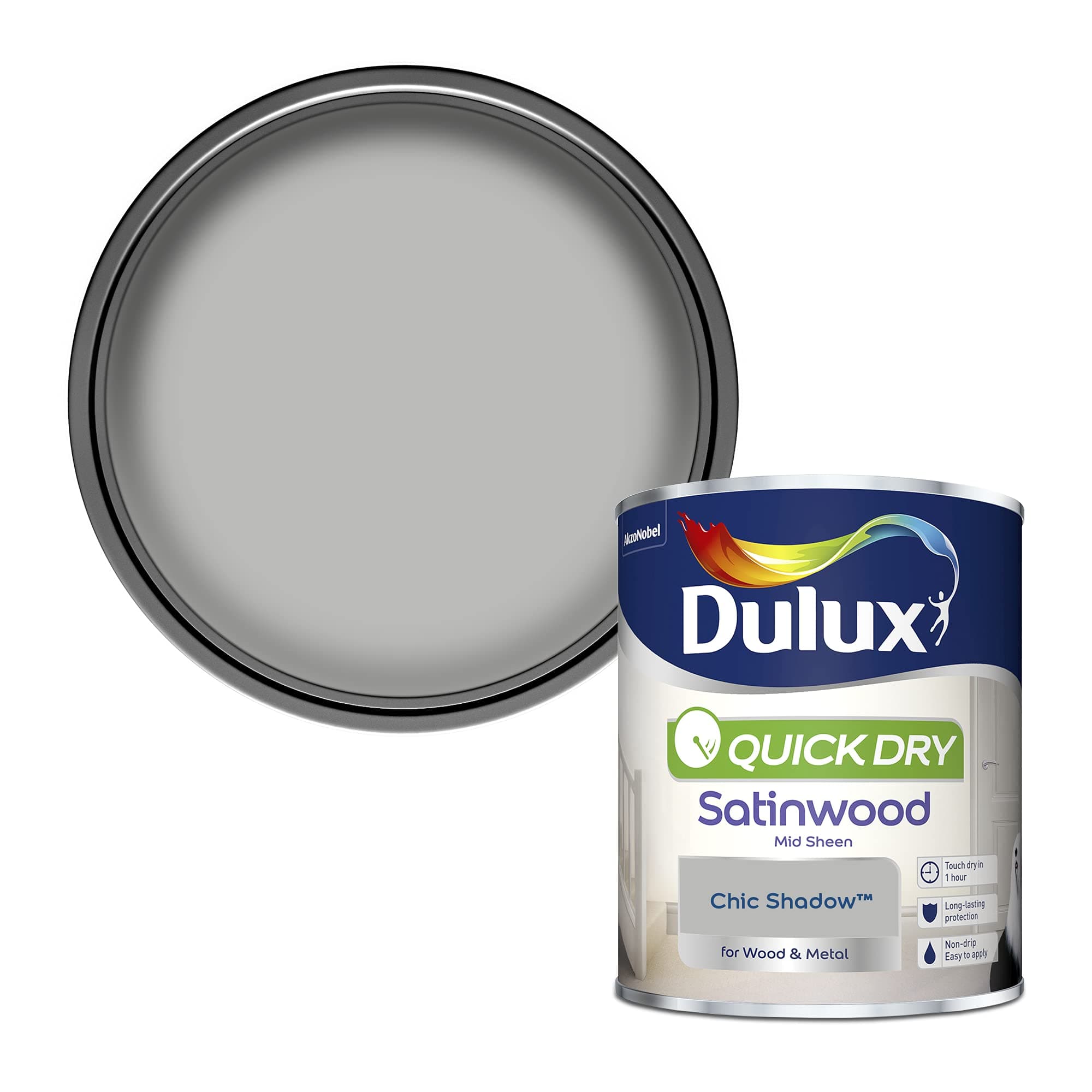 Quick Dry Satinwood Paint - Chic Shadow - 750ML