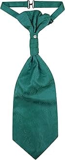 PreTied ASCOT Solid PAISLEY Color Cravat Men's Neck Tie 21 Colors