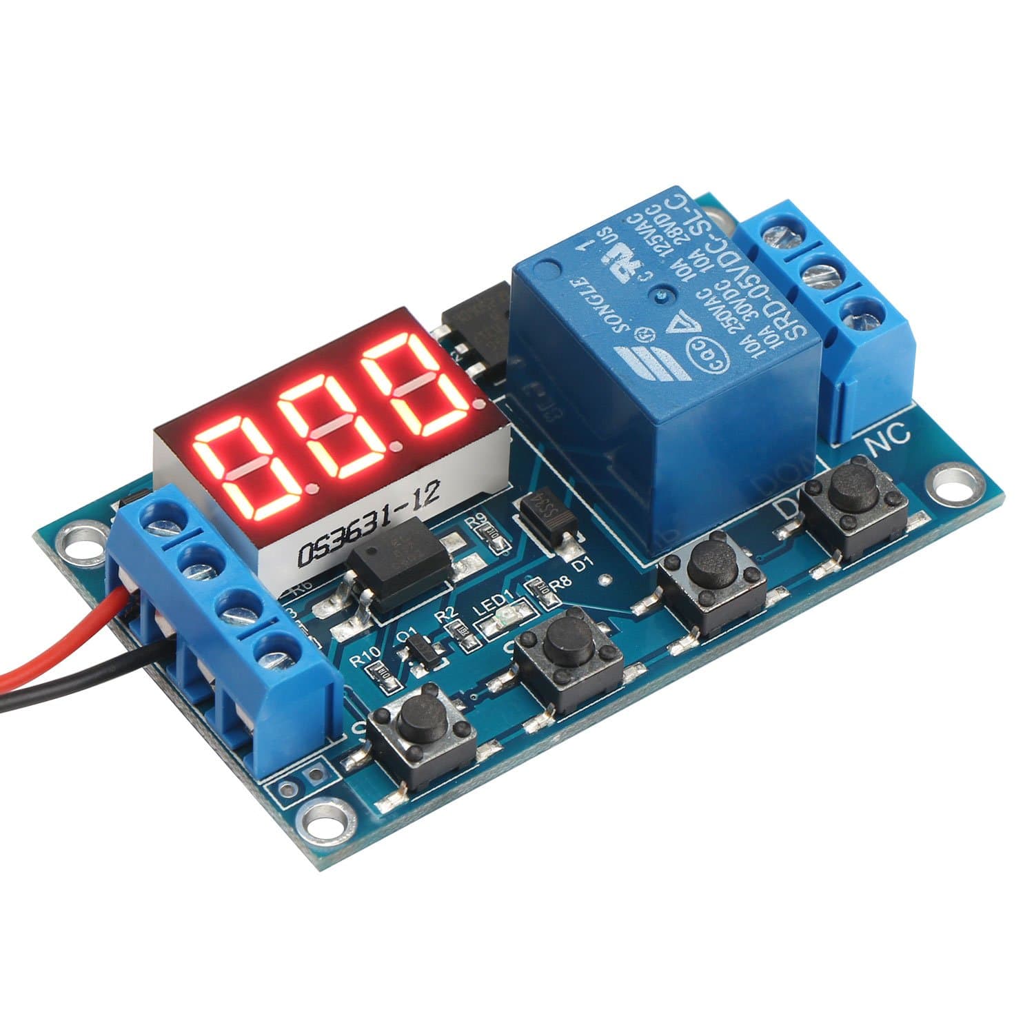 Robocraze DC 6V To 30V One Way Relay Module Delay Power Off Disconnection Trigger Delay Cycle Timing Circuit Switch | 1-Channel Power Relay Module with Adjustable Timing Cycle