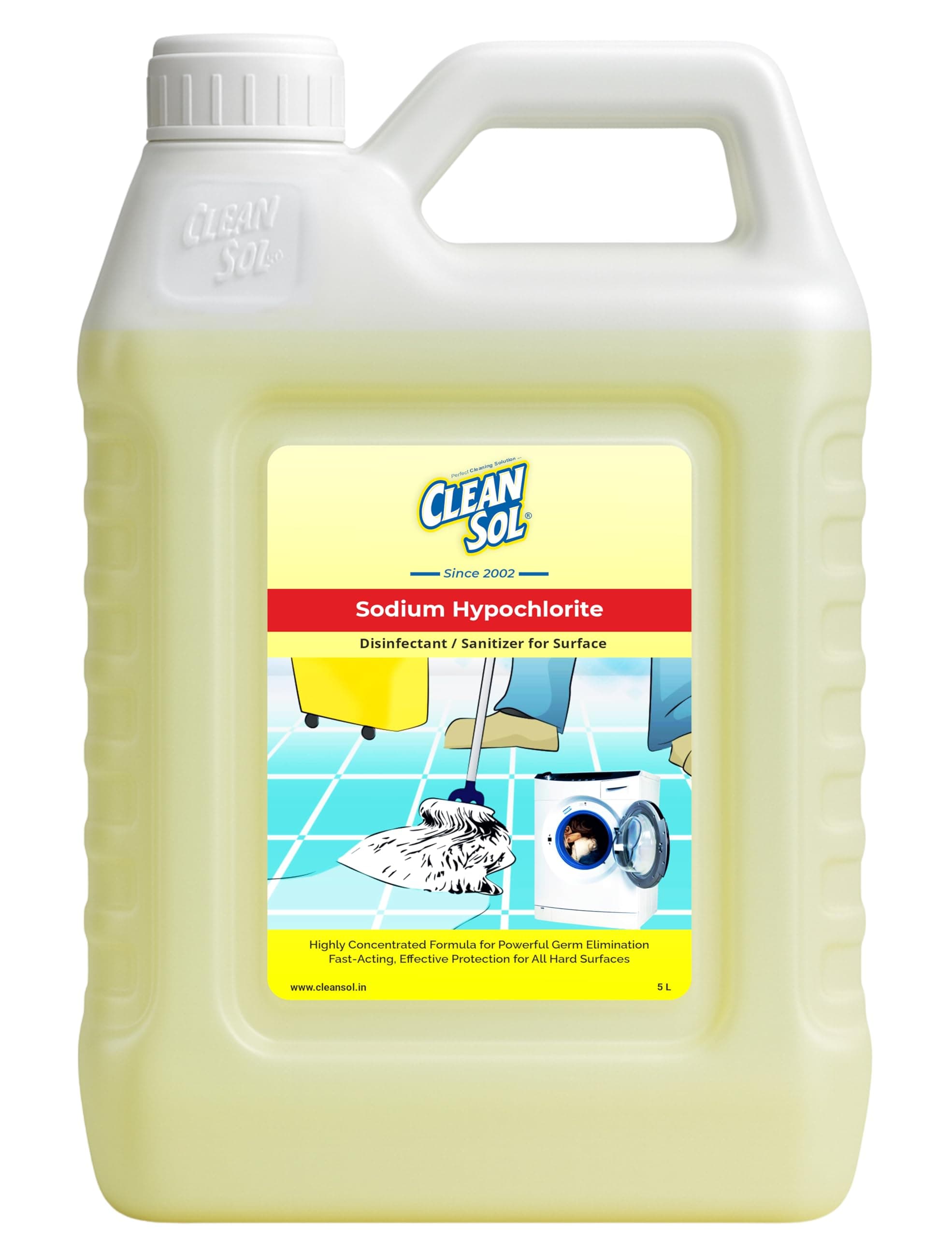 Sodium Hypochlorite (5 Ltr) - Multipurpose Disinfectant Liquid